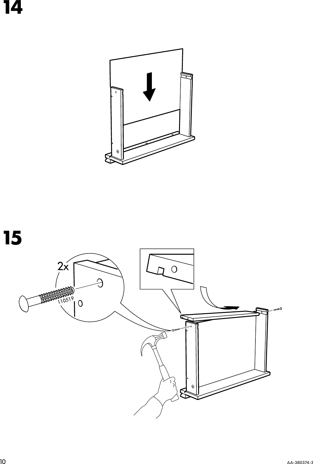 Page 10 of 12 - Ikea Ikea-Trondheim-Bedside-Table-Assembly-Instruction