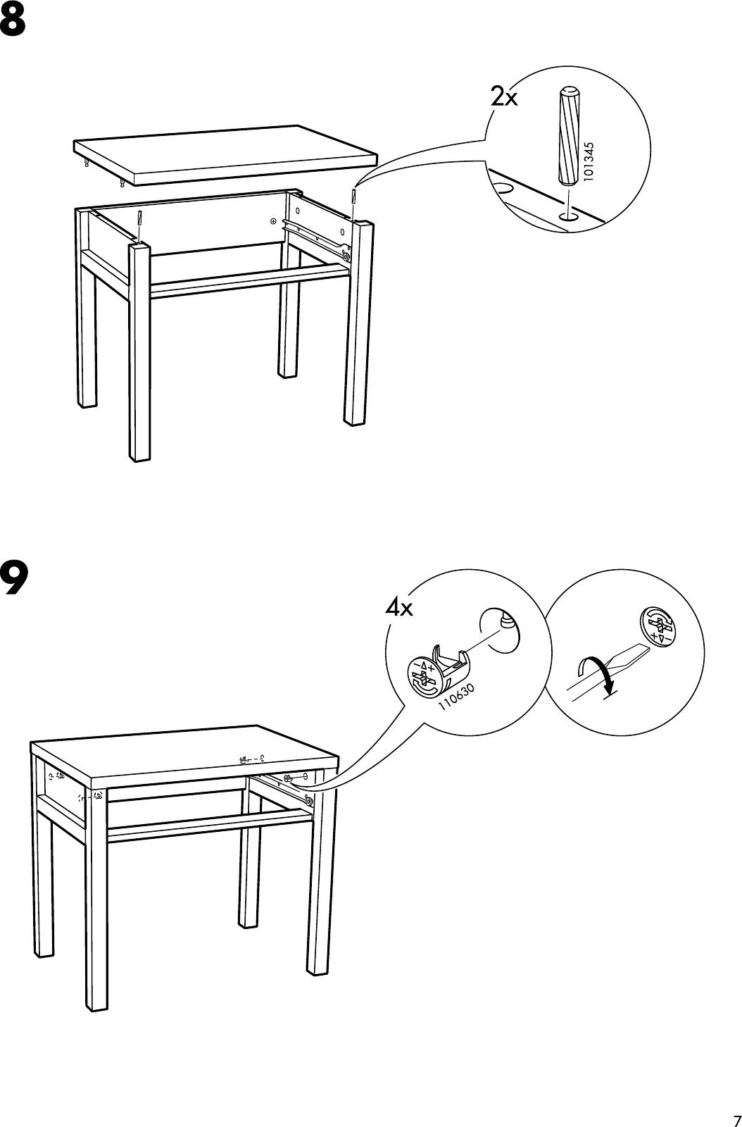 Page 7 of 12 - Ikea Ikea-Trondheim-Bedside-Table-Assembly-Instruction