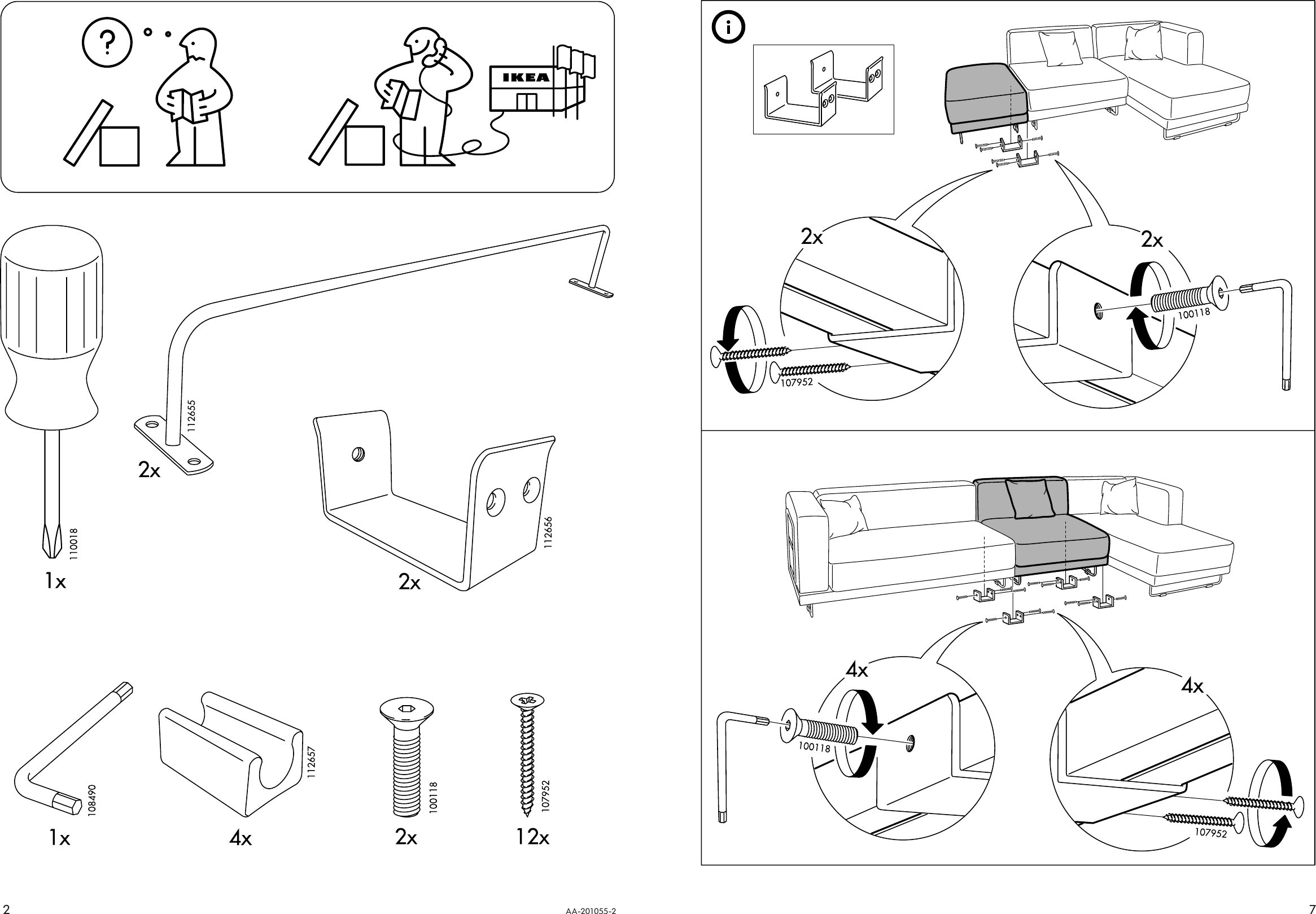 Page 2 of 4 - Ikea Ikea-Tylasand-Footstool-Cover-Assembly-Instruction