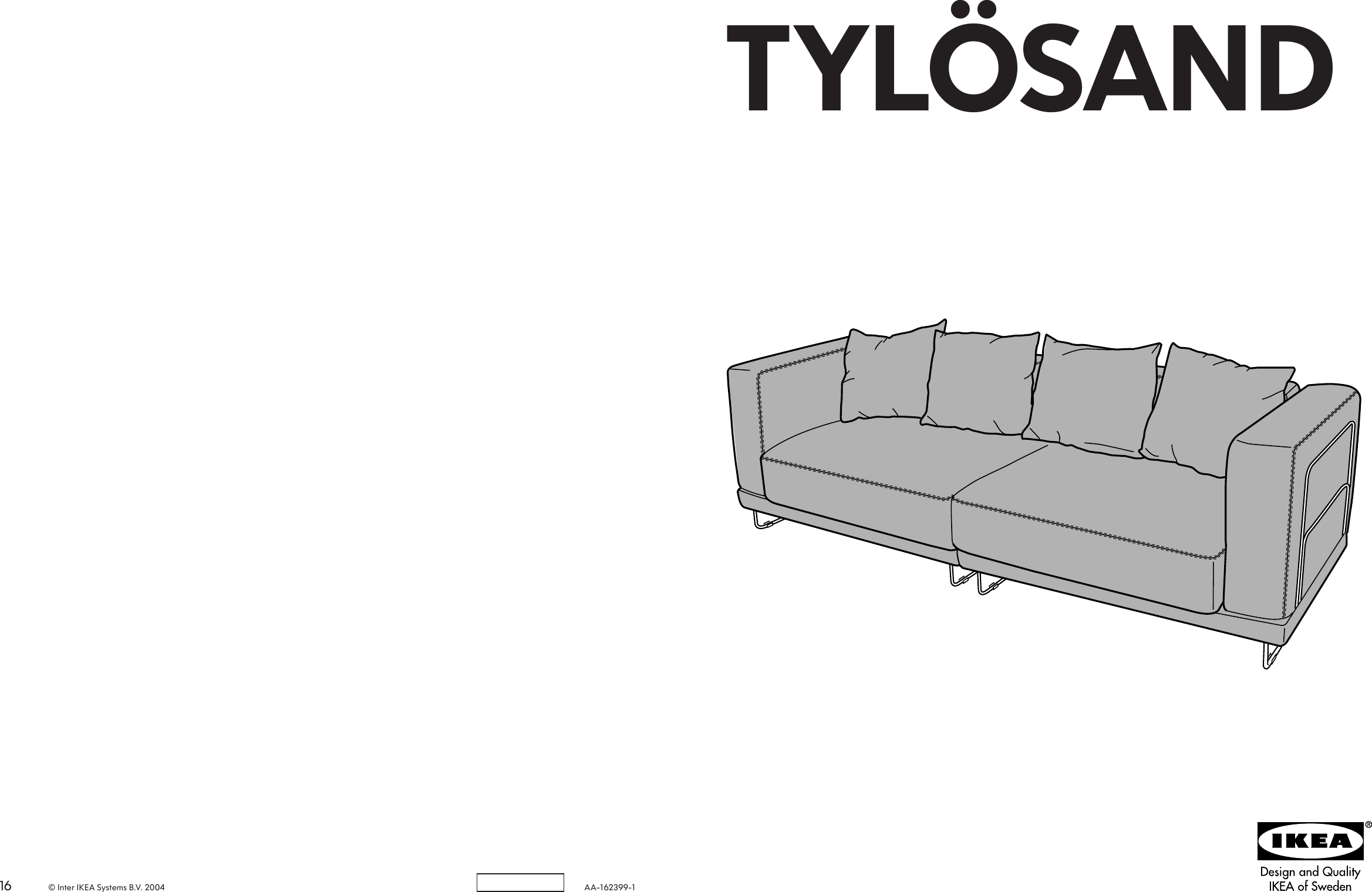 Page 1 of 8 - Ikea Ikea-Tylasand-Sofa-Cover-Assembly-Instruction-7  Ikea-tylasand-sofa-cover-assembly-instruction