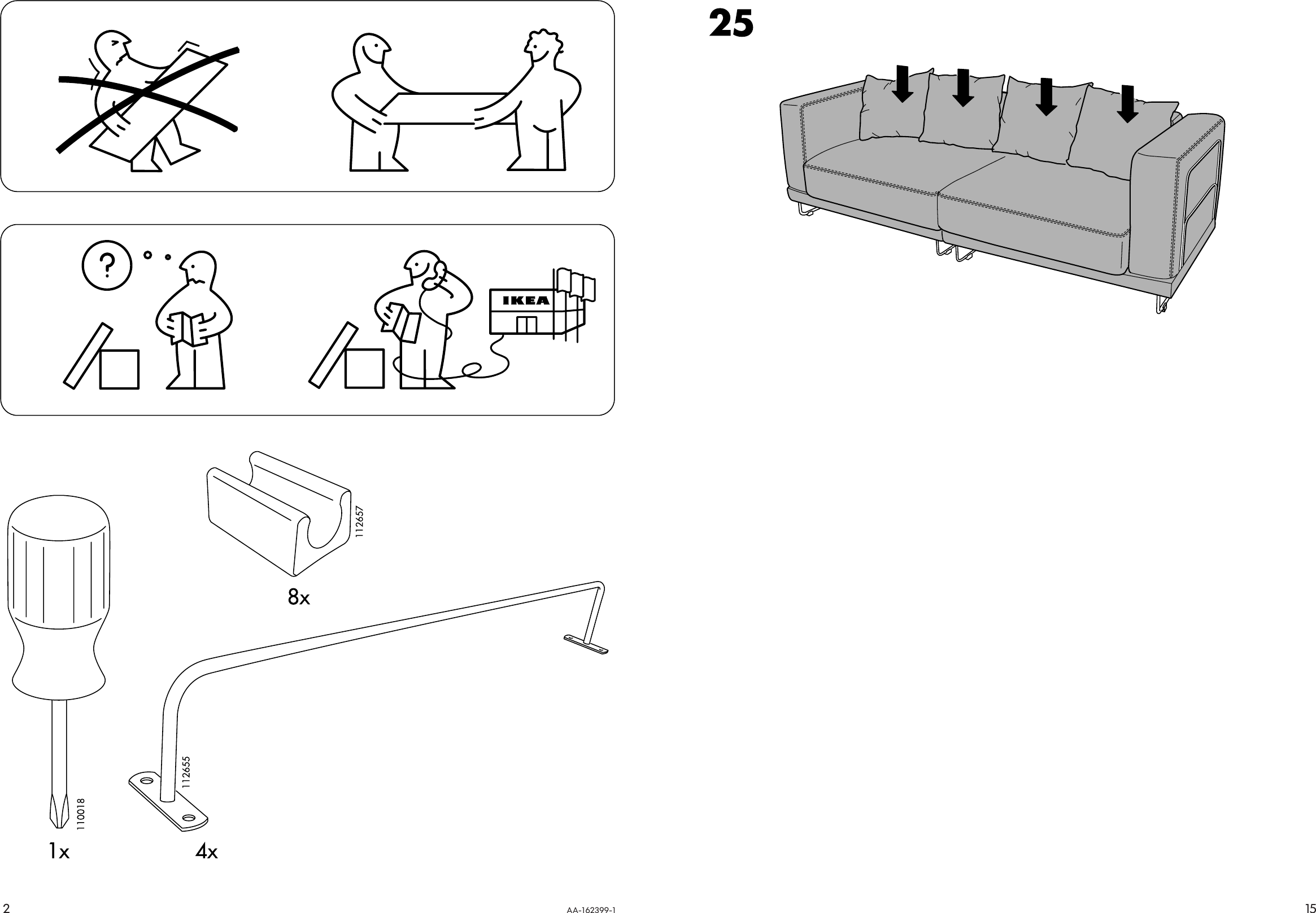 Page 2 of 8 - Ikea Ikea-Tylasand-Sofa-Cover-Assembly-Instruction-7  Ikea-tylasand-sofa-cover-assembly-instruction