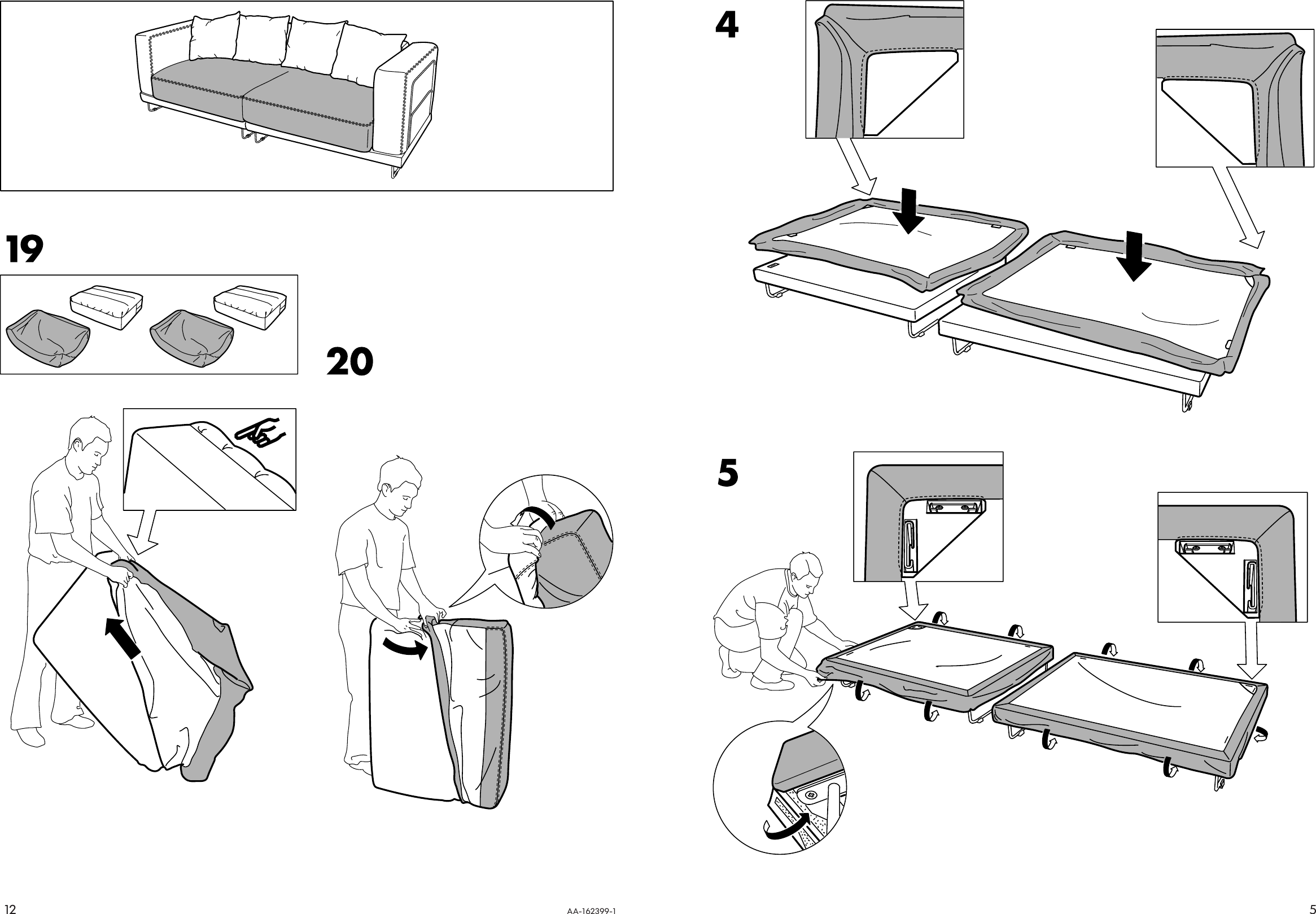Page 5 of 8 - Ikea Ikea-Tylasand-Sofa-Cover-Assembly-Instruction-7  Ikea-tylasand-sofa-cover-assembly-instruction