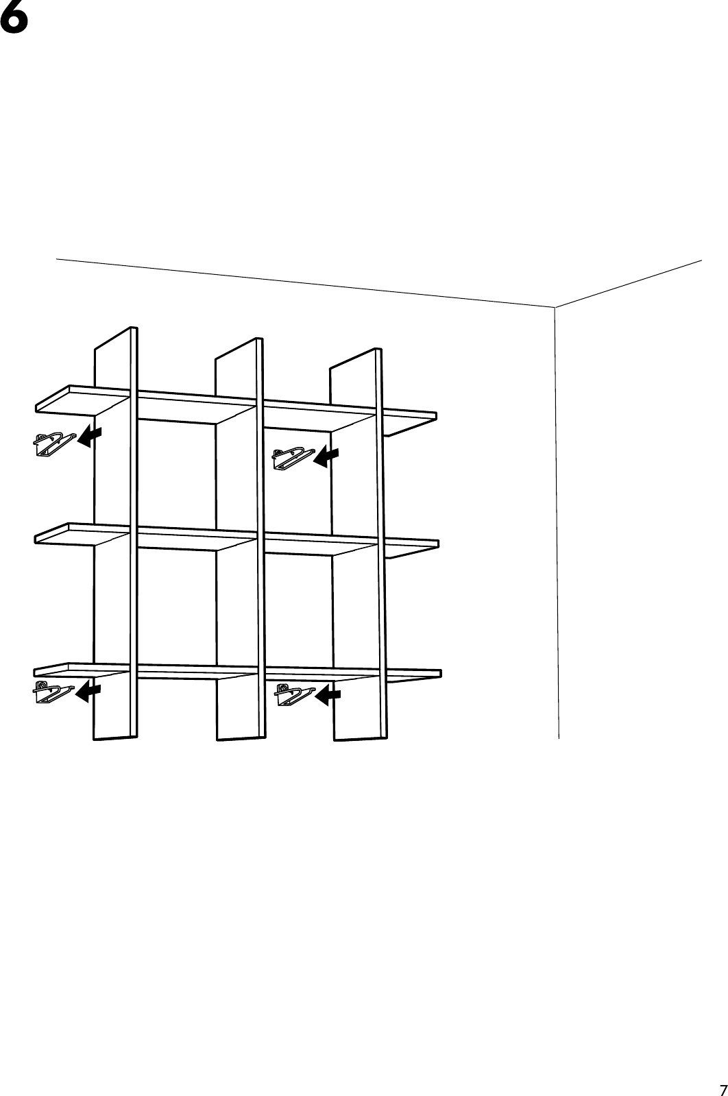 Page 7 of 12 - Ikea Ikea-Udden-Wall-Shelf-Cubbies-23X23-Assembly-Instruction