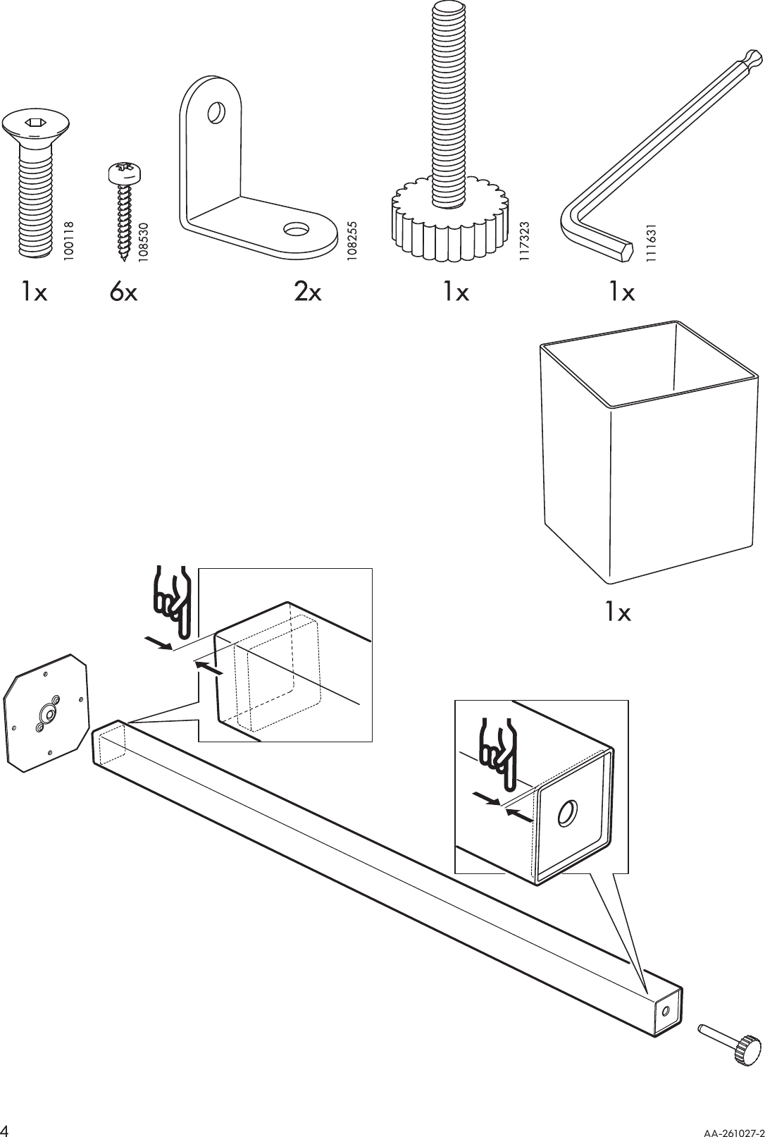 Page 4 of 8 - Ikea Ikea-Utby-Leg-35-3-8-Assembly-Instruction