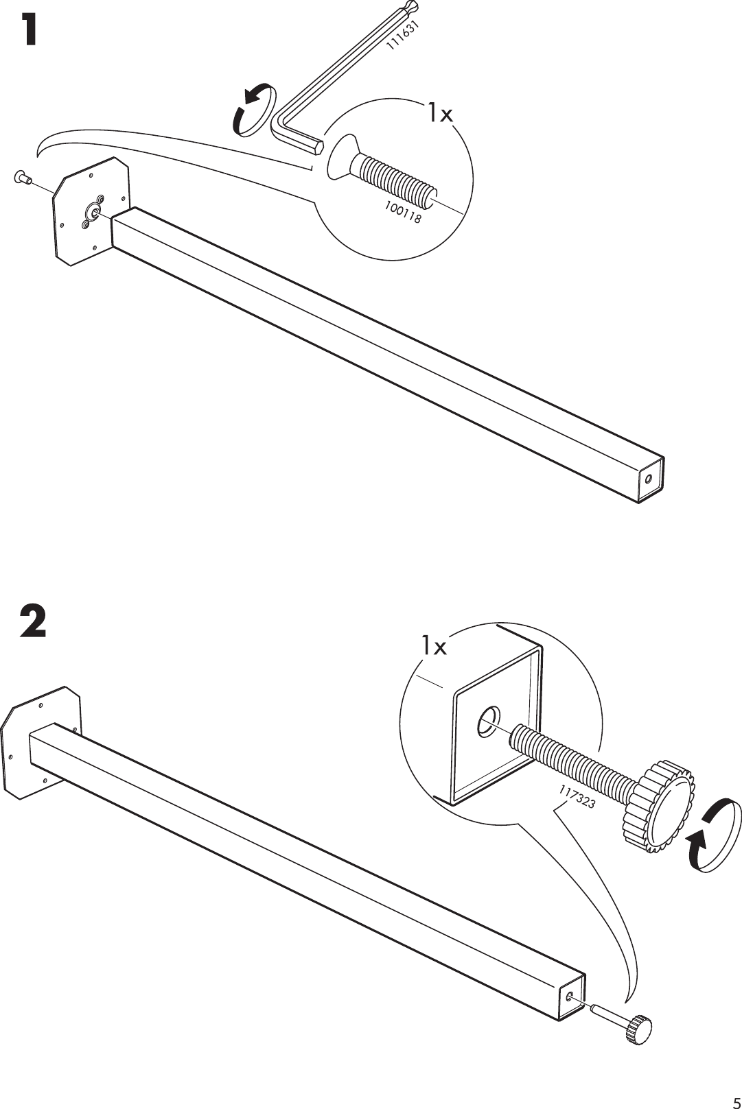 Page 5 of 8 - Ikea Ikea-Utby-Leg-35-3-8-Assembly-Instruction