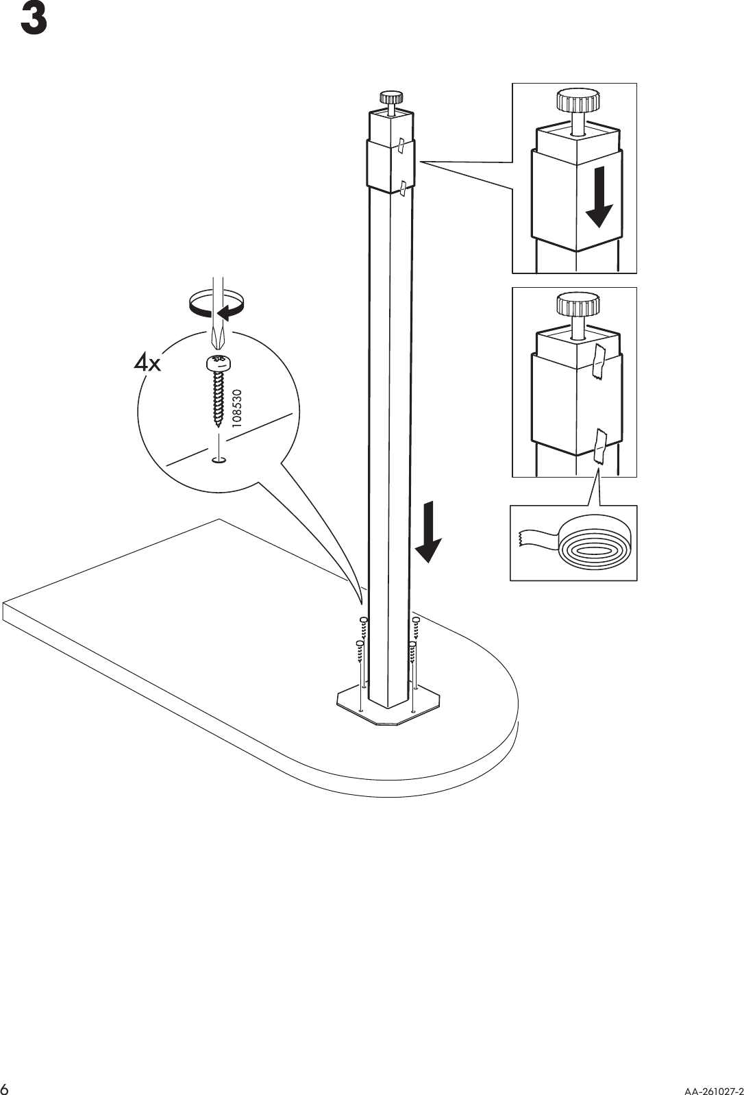 Page 6 of 8 - Ikea Ikea-Utby-Leg-35-3-8-Assembly-Instruction