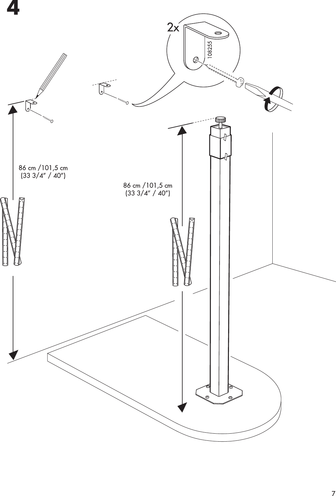 Page 7 of 8 - Ikea Ikea-Utby-Leg-35-3-8-Assembly-Instruction