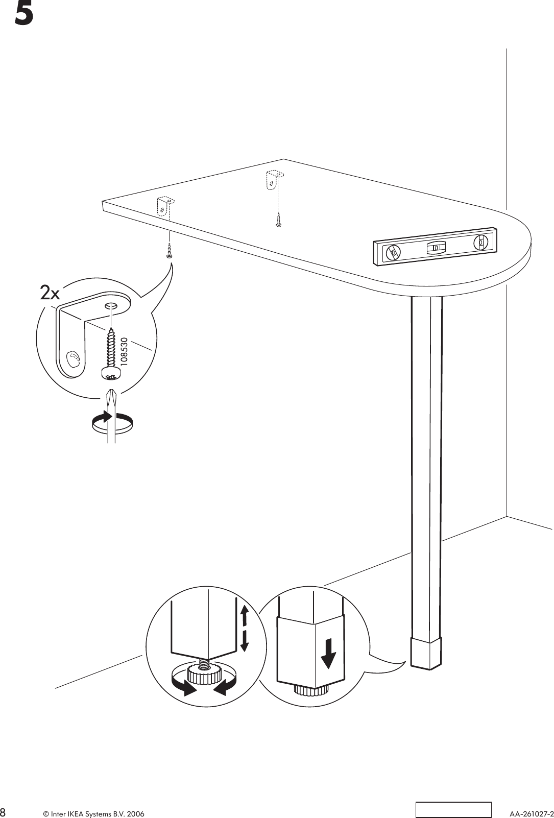 Page 8 of 8 - Ikea Ikea-Utby-Leg-35-3-8-Assembly-Instruction