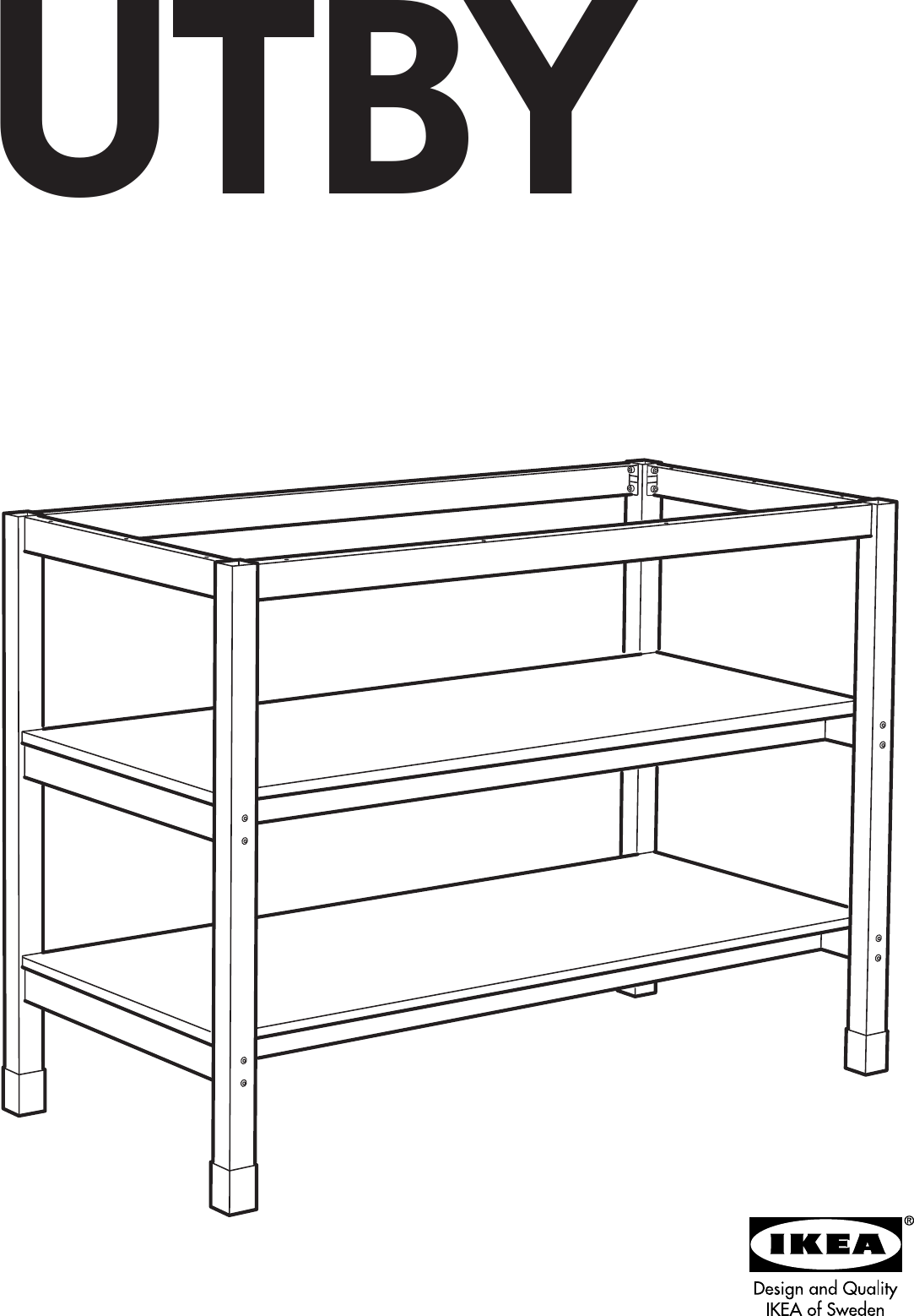 Ikea Utby Shelving Unit 47X24X35 Assembly Instruction