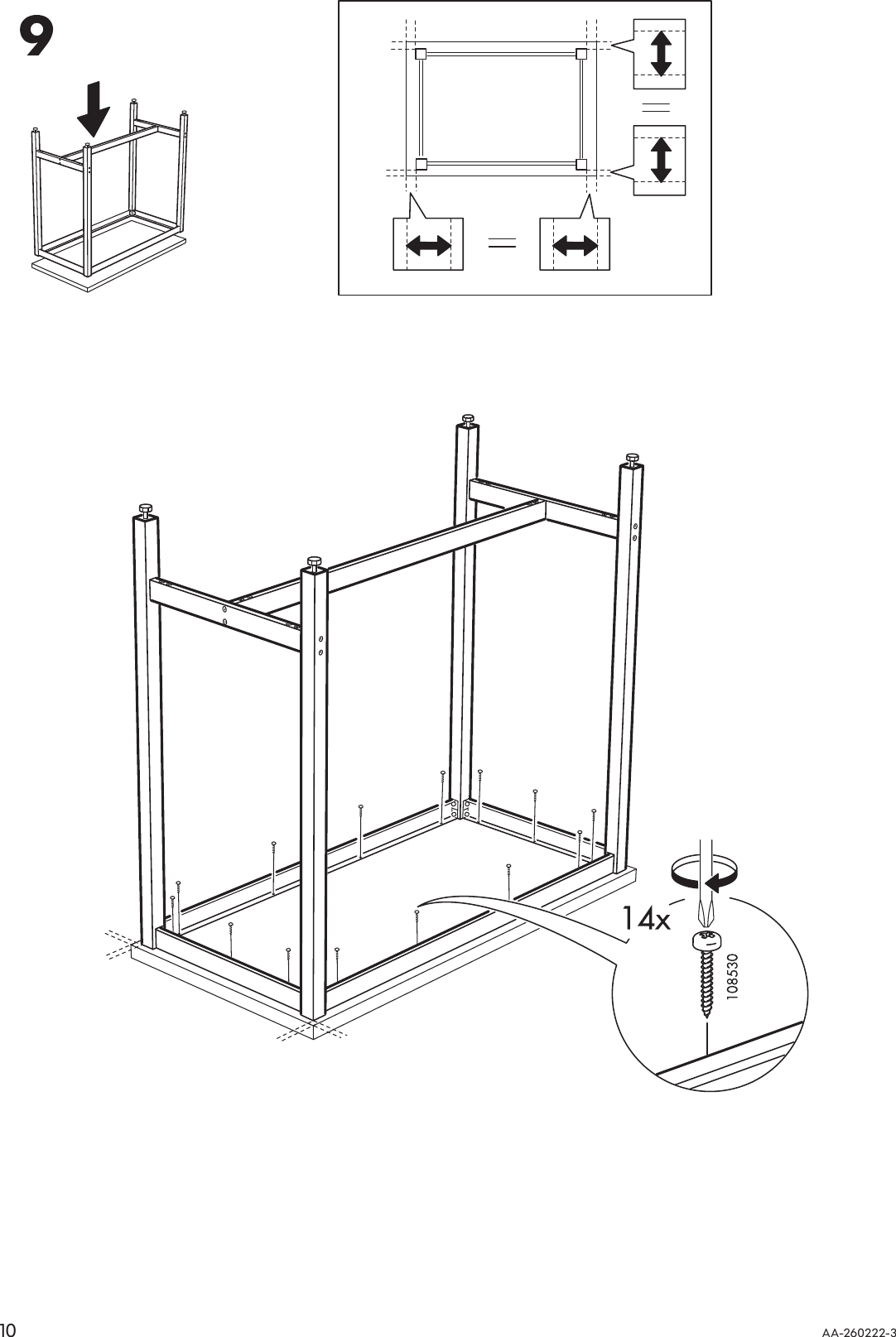 Page 10 of 12 - Ikea Ikea-Utby-Under-Frame-47-1-4X23-5-8X41-3-8-Assembly-Instruction