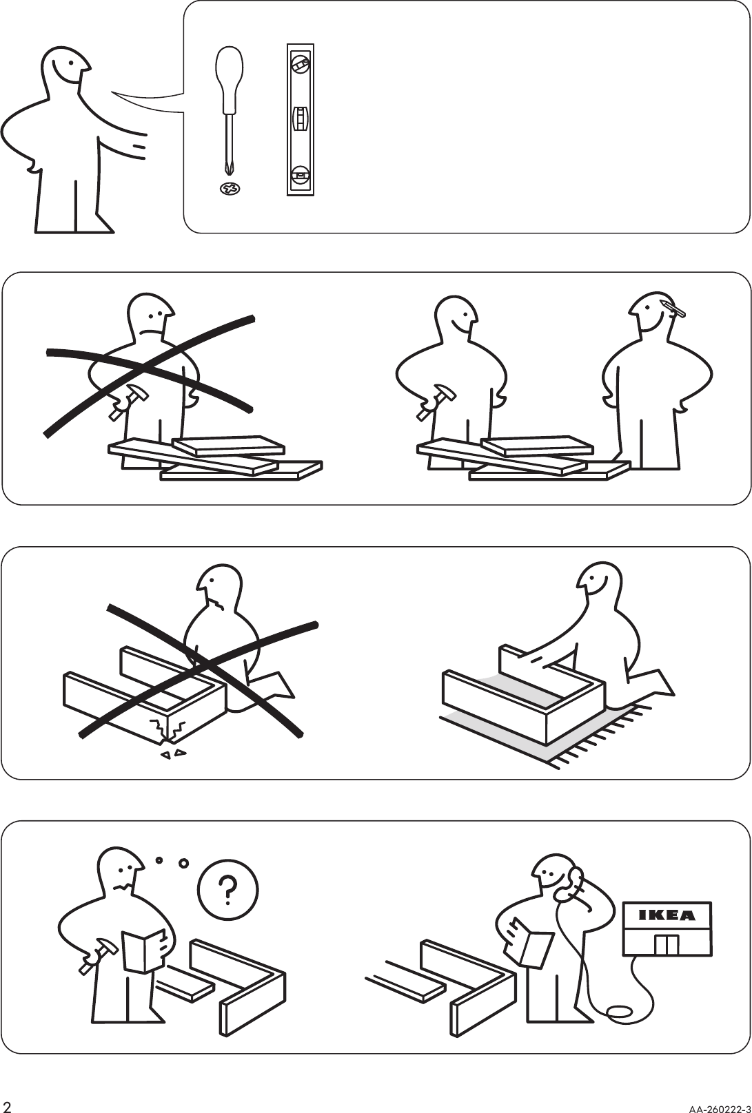 Page 2 of 12 - Ikea Ikea-Utby-Under-Frame-47-1-4X23-5-8X41-3-8-Assembly-Instruction