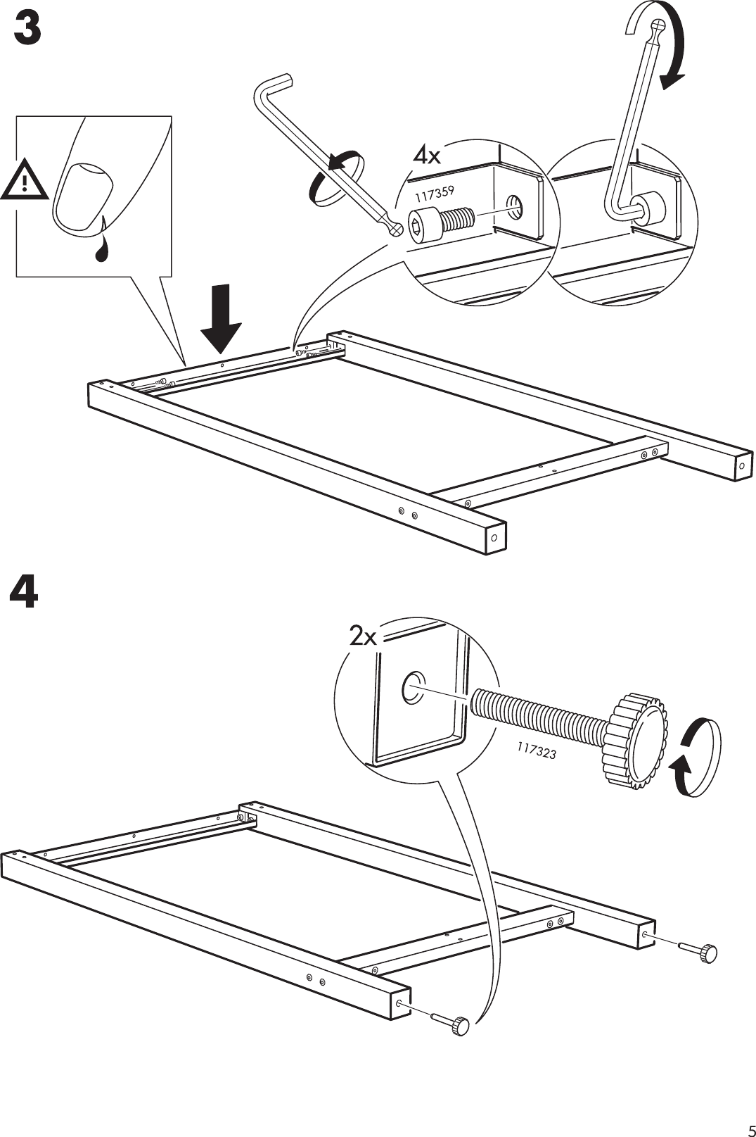Page 5 of 12 - Ikea Ikea-Utby-Under-Frame-47-1-4X23-5-8X41-3-8-Assembly-Instruction