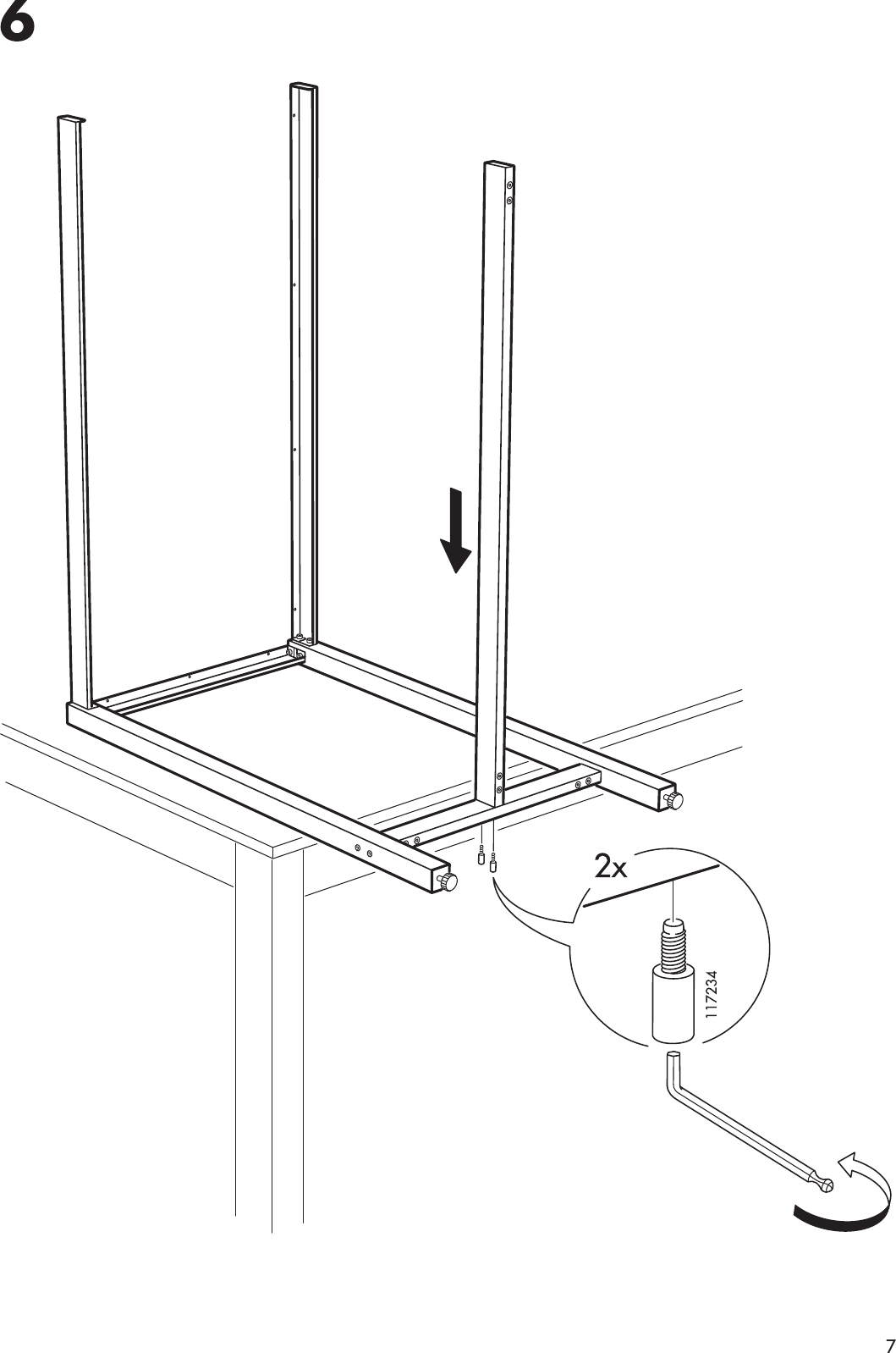 Page 7 of 12 - Ikea Ikea-Utby-Under-Frame-47-1-4X23-5-8X41-3-8-Assembly-Instruction