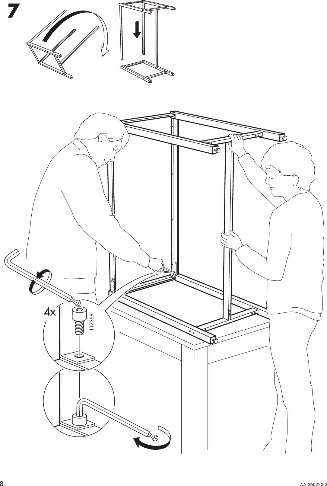 Page 8 of 12 - Ikea Ikea-Utby-Under-Frame-47-1-4X23-5-8X41-3-8-Assembly-Instruction