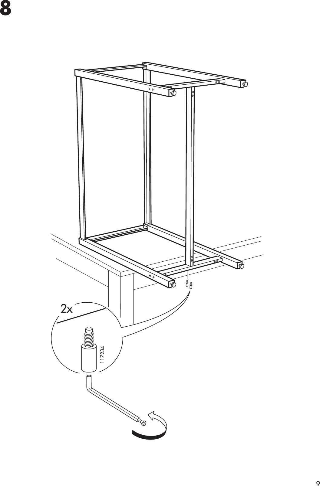Page 9 of 12 - Ikea Ikea-Utby-Under-Frame-47-1-4X23-5-8X41-3-8-Assembly-Instruction