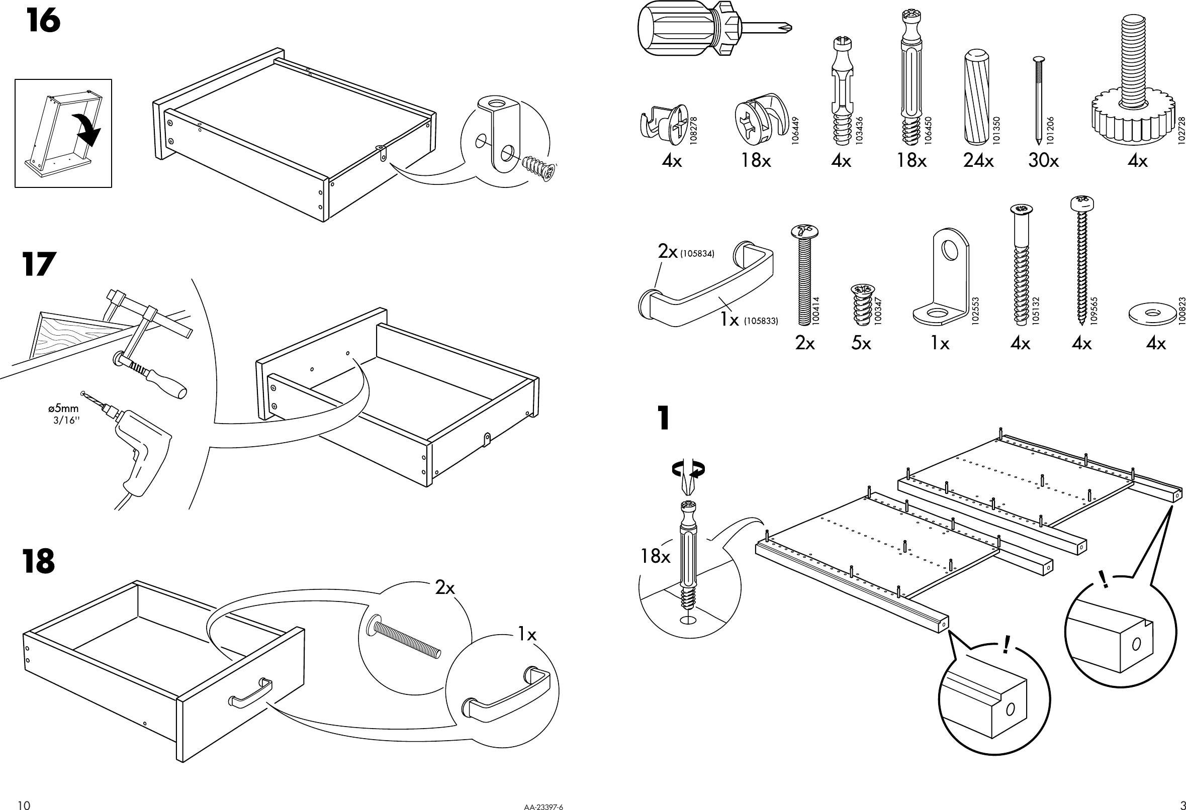 Page 3 of 6 - Ikea Ikea-Varde-Base-Cabinet-26X35-Assembly-Instruction