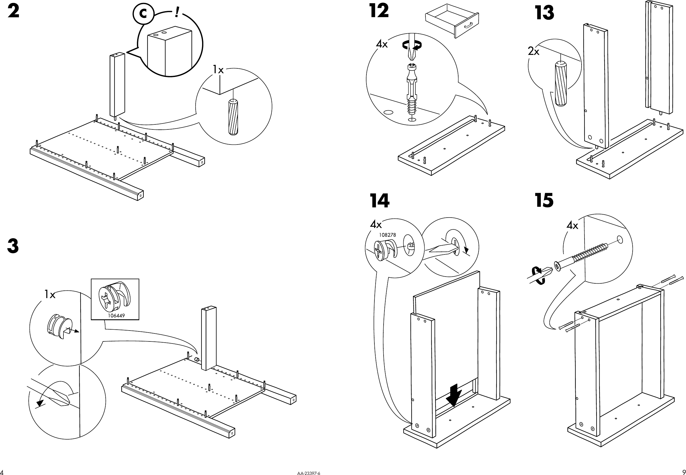 Page 4 of 6 - Ikea Ikea-Varde-Base-Cabinet-26X35-Assembly-Instruction