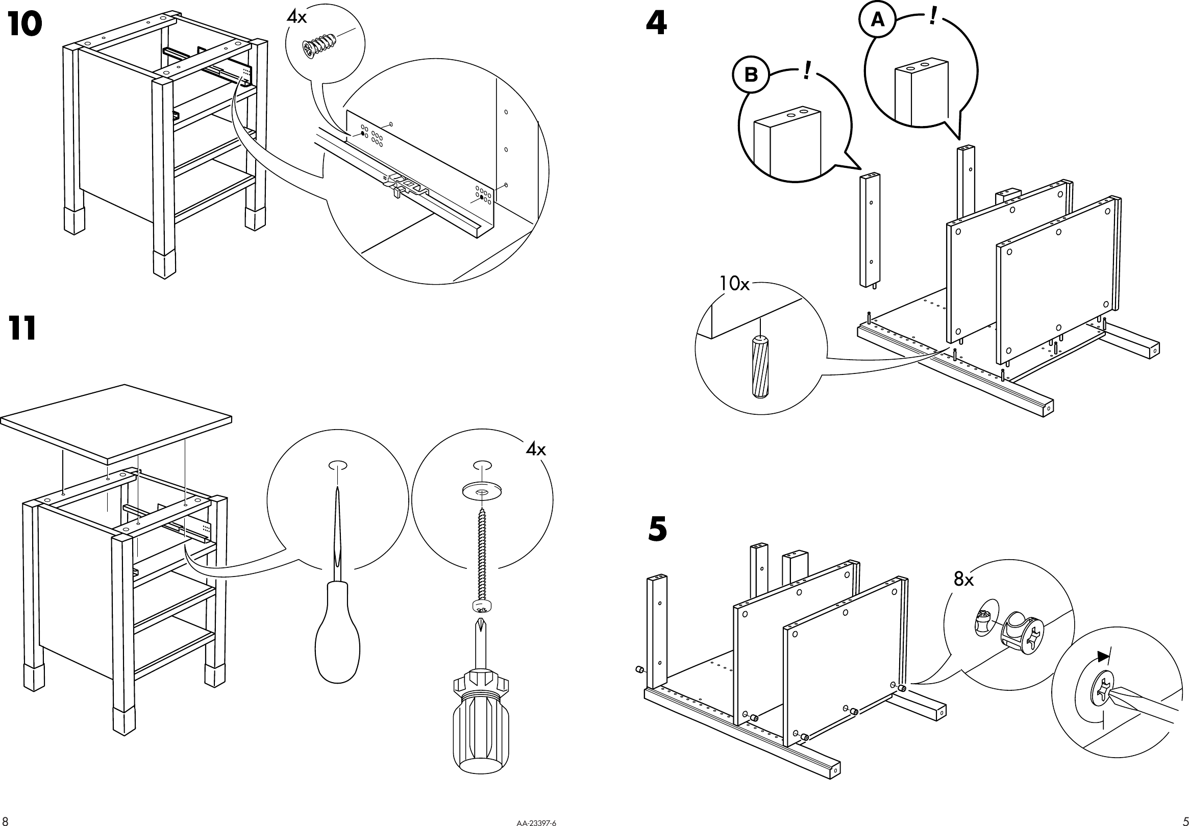 Page 5 of 6 - Ikea Ikea-Varde-Base-Cabinet-26X35-Assembly-Instruction