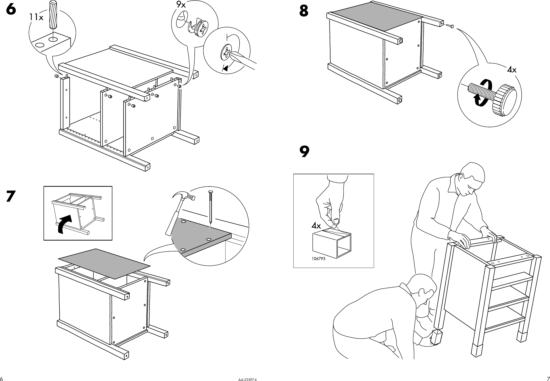 Page 6 of 6 - Ikea Ikea-Varde-Base-Cabinet-26X35-Assembly-Instruction