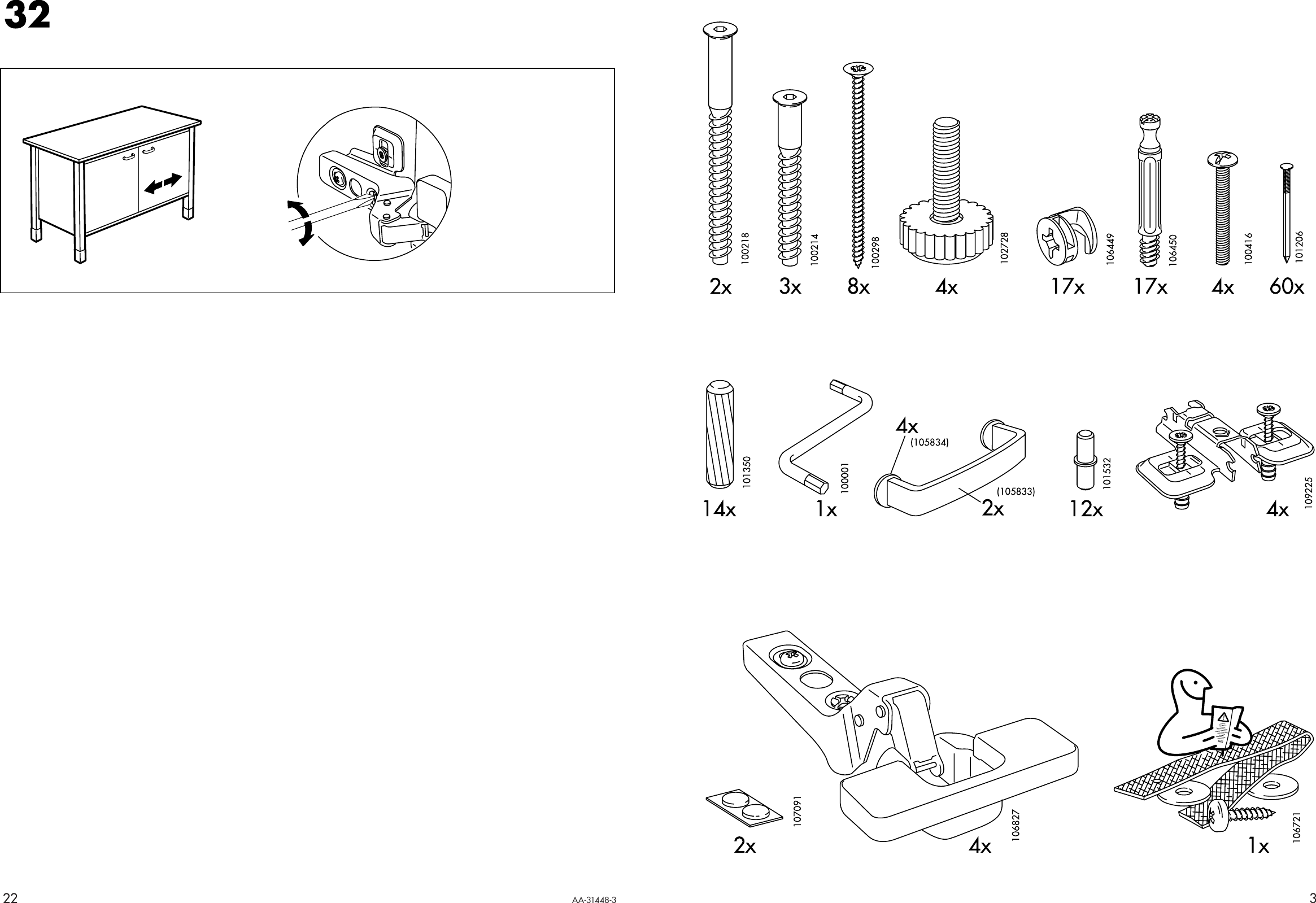 Page 3 of 12 - Ikea Ikea-Varde-Base-Cabinet-57X35-Assembly-Instruction