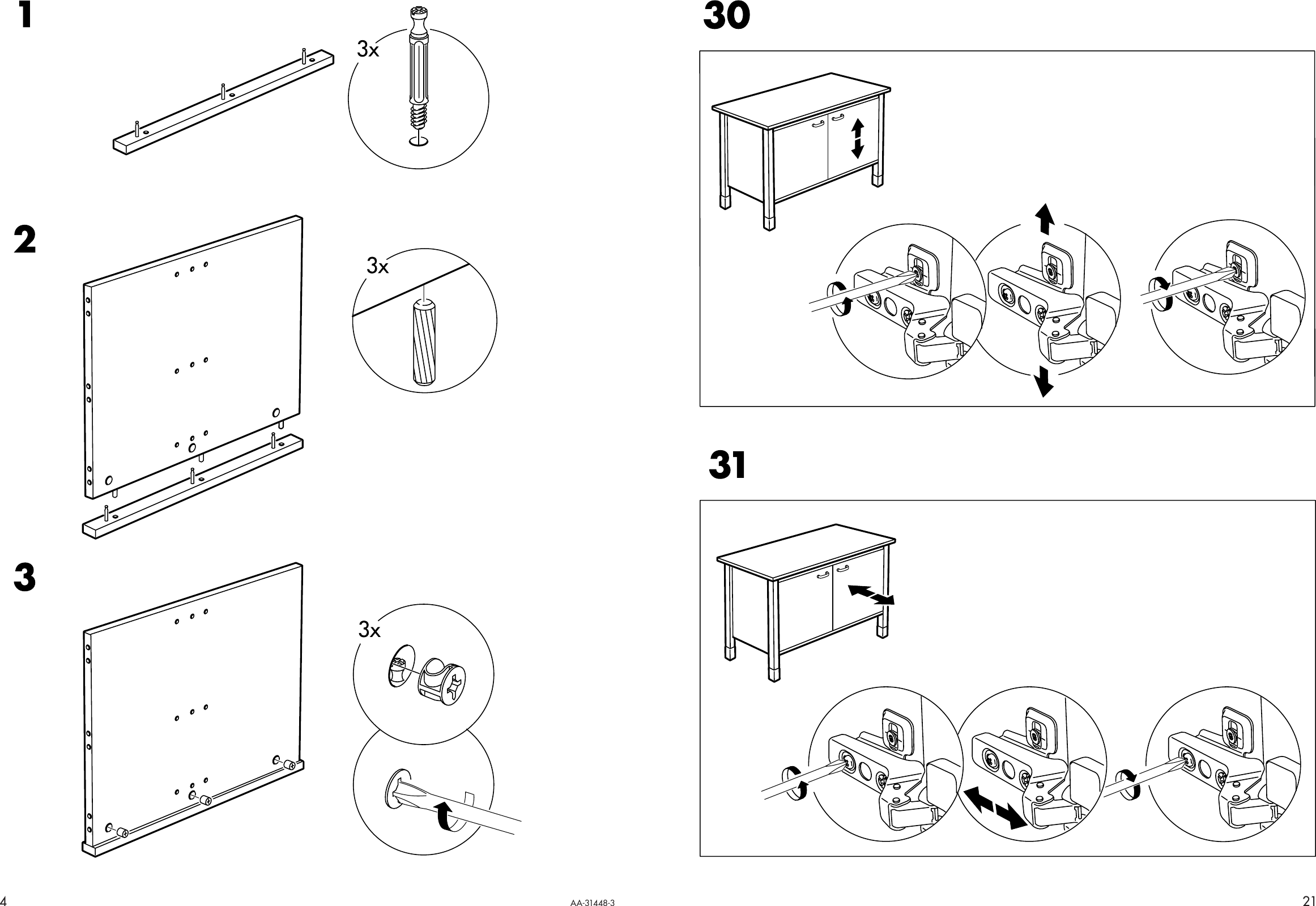 Page 4 of 12 - Ikea Ikea-Varde-Base-Cabinet-57X35-Assembly-Instruction