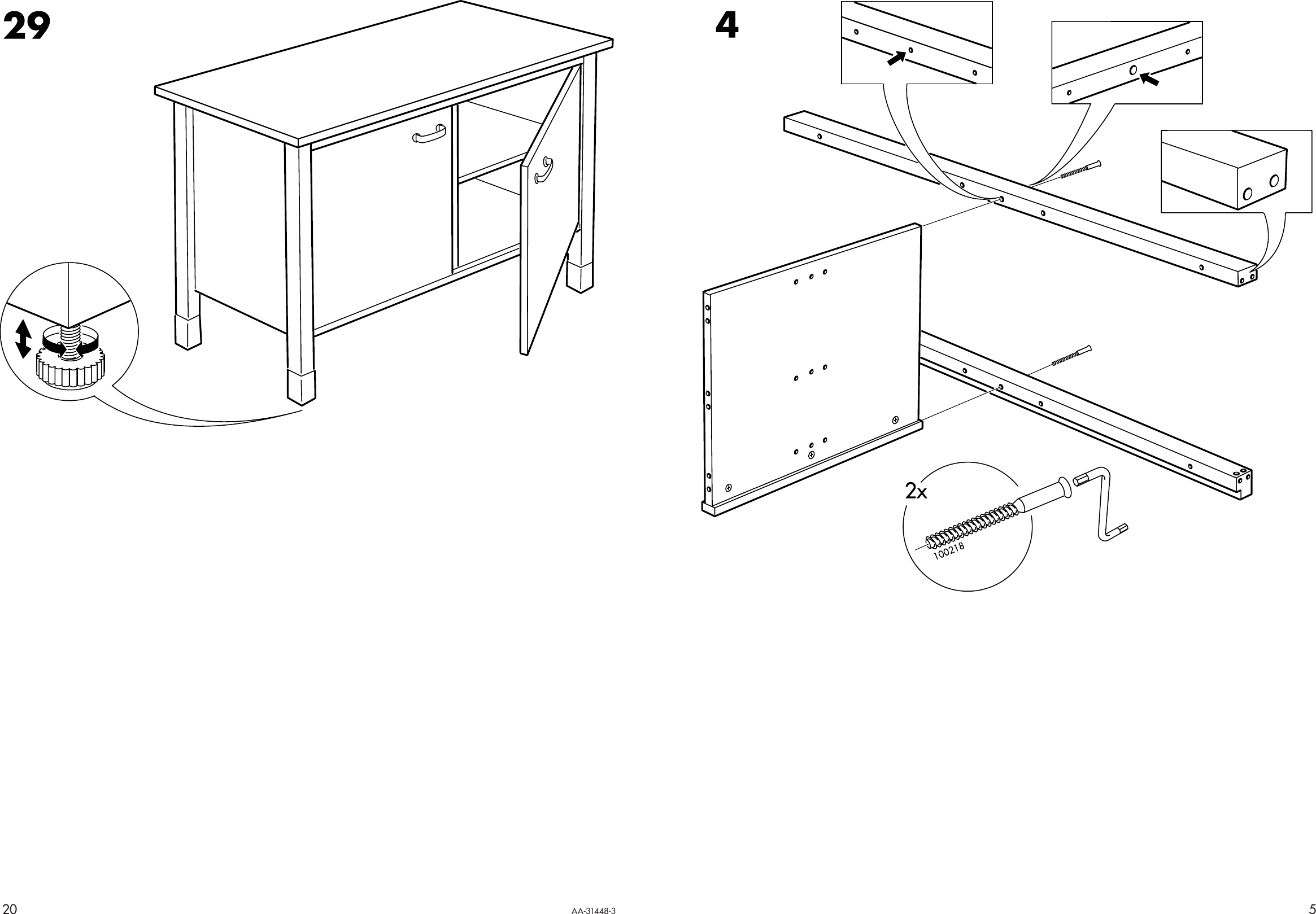 Page 5 of 12 - Ikea Ikea-Varde-Base-Cabinet-57X35-Assembly-Instruction