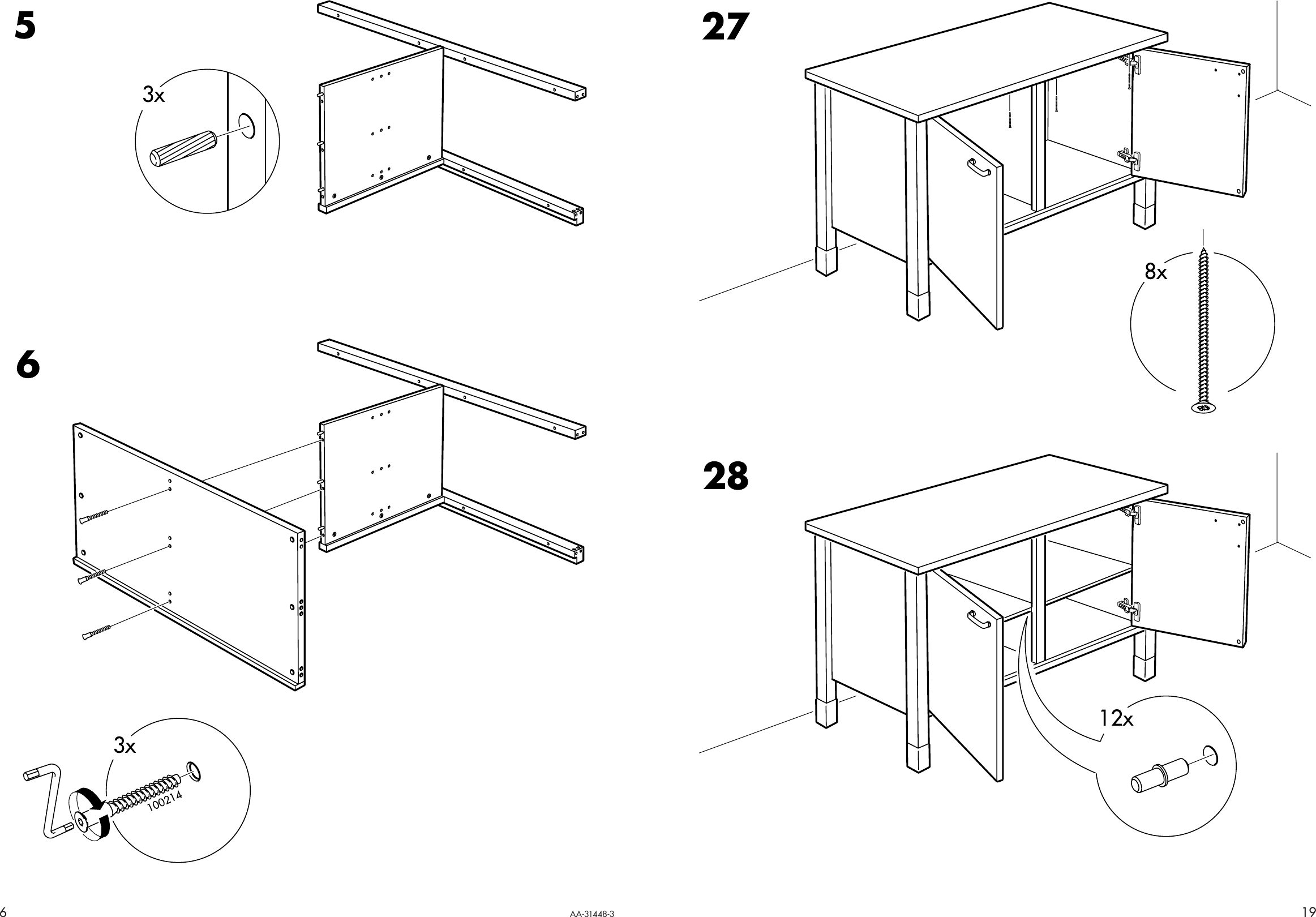 Page 6 of 12 - Ikea Ikea-Varde-Base-Cabinet-57X35-Assembly-Instruction