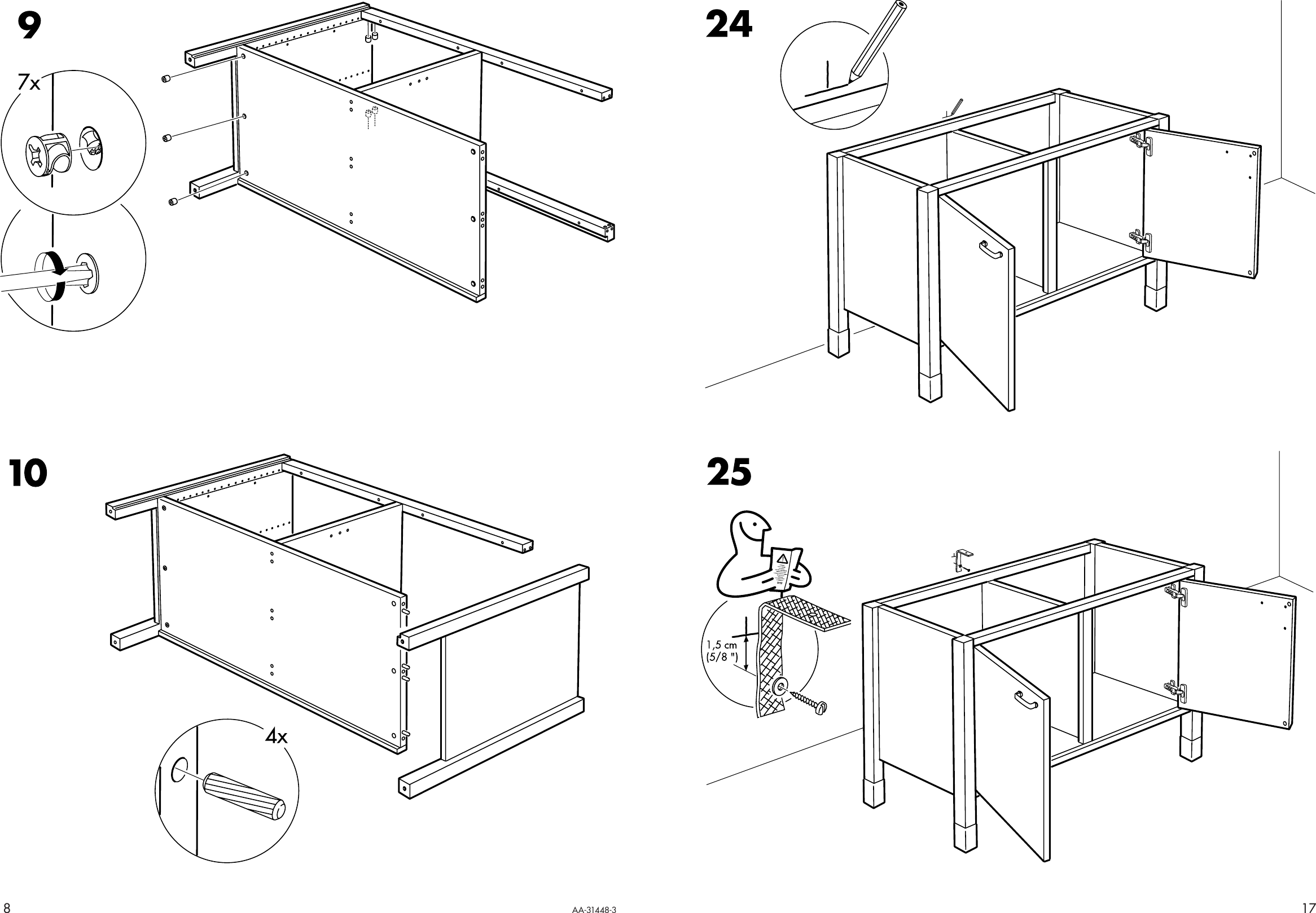 Page 8 of 12 - Ikea Ikea-Varde-Base-Cabinet-57X35-Assembly-Instruction
