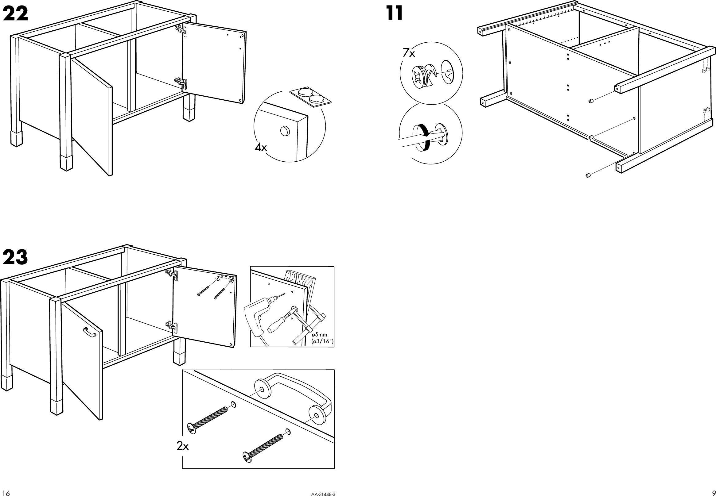 Page 9 of 12 - Ikea Ikea-Varde-Base-Cabinet-57X35-Assembly-Instruction
