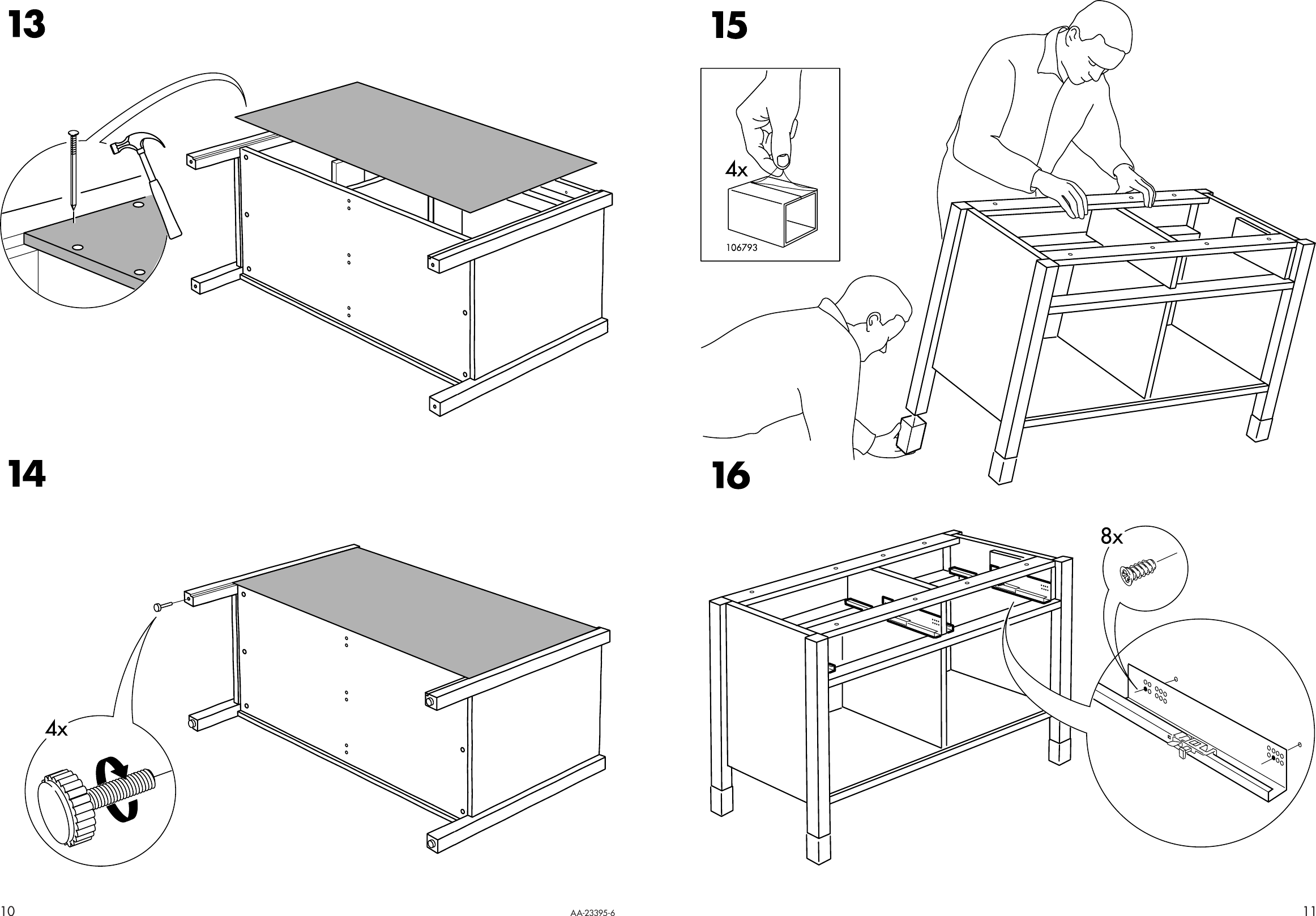 Page 10 of 10 - Ikea Ikea-Varde-Base-Cabinet-58X35-Assembly-Instruction
