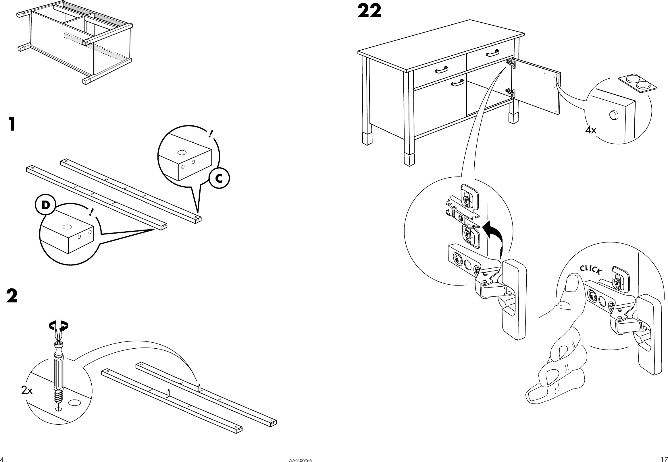 Page 4 of 10 - Ikea Ikea-Varde-Base-Cabinet-58X35-Assembly-Instruction