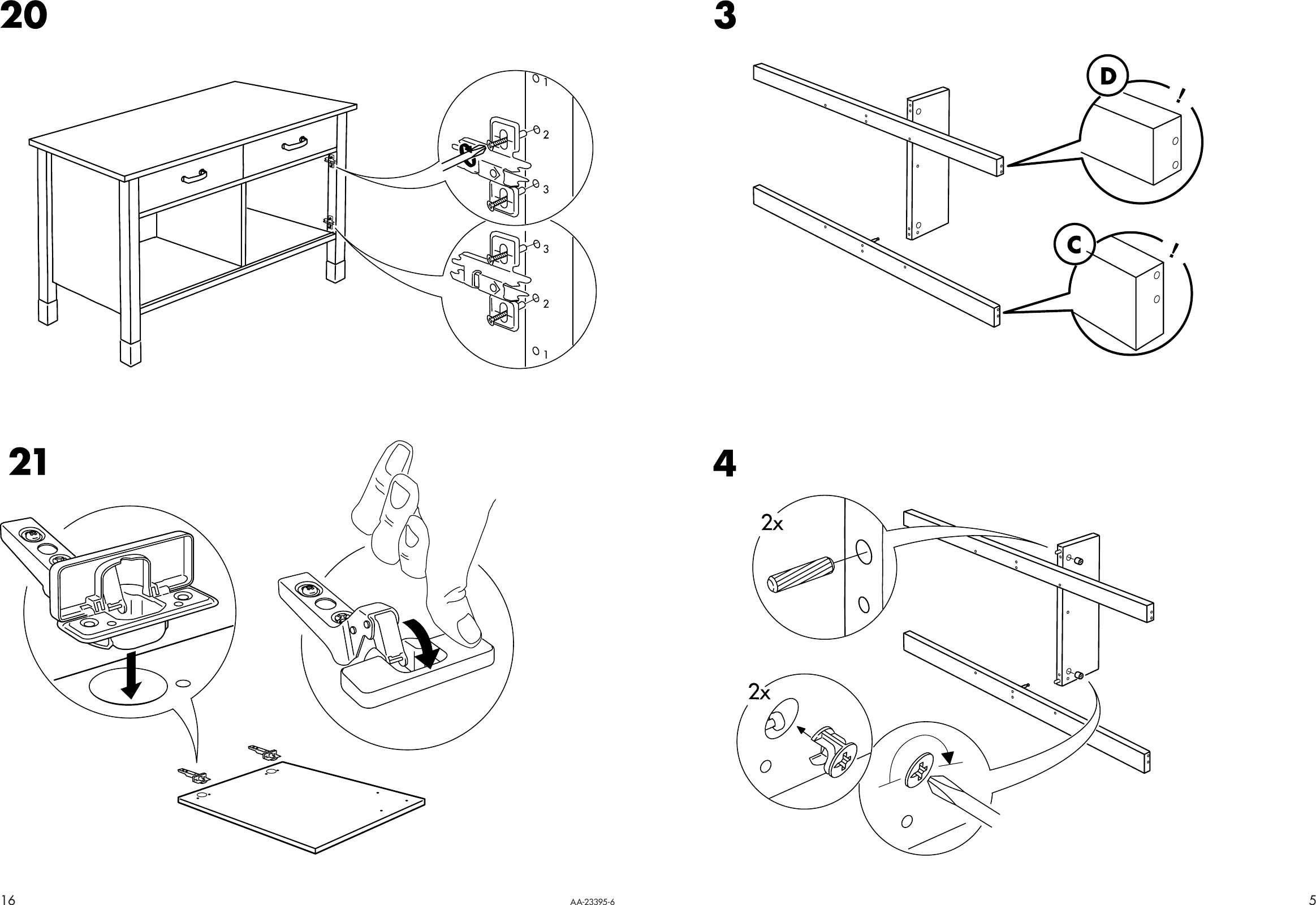 Page 5 of 10 - Ikea Ikea-Varde-Base-Cabinet-58X35-Assembly-Instruction