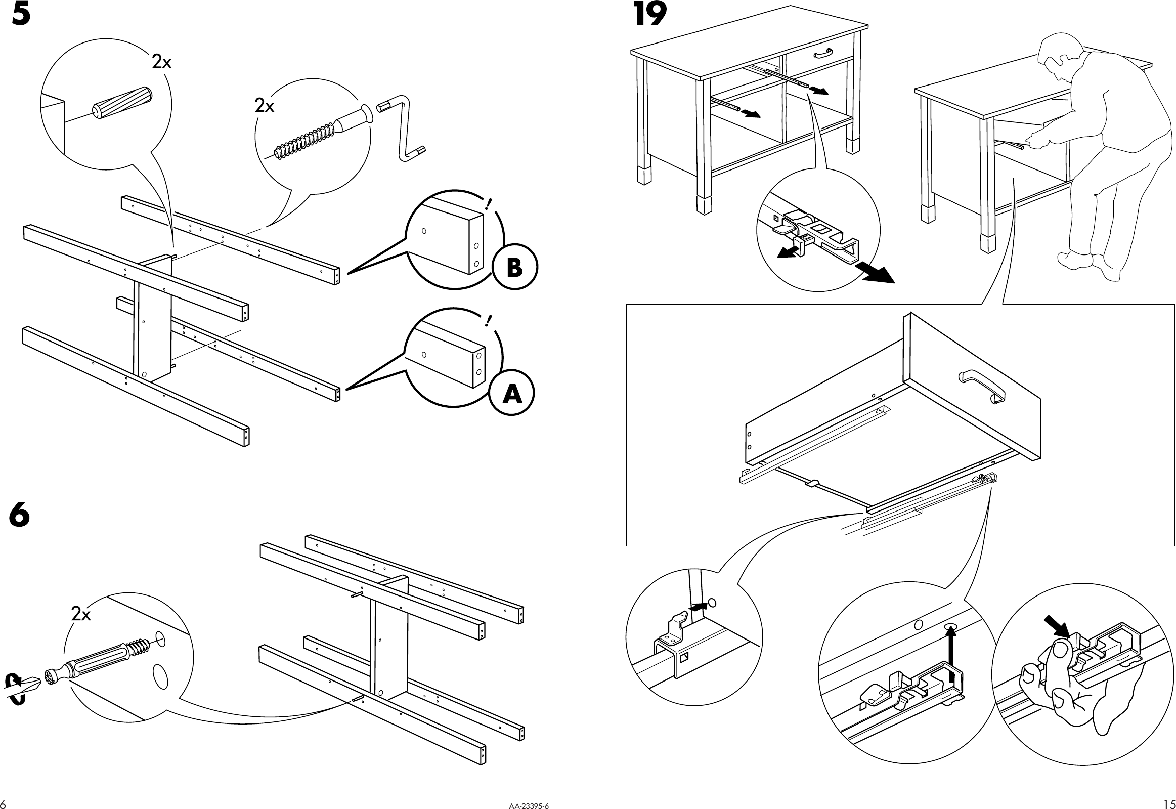 Page 6 of 10 - Ikea Ikea-Varde-Base-Cabinet-58X35-Assembly-Instruction