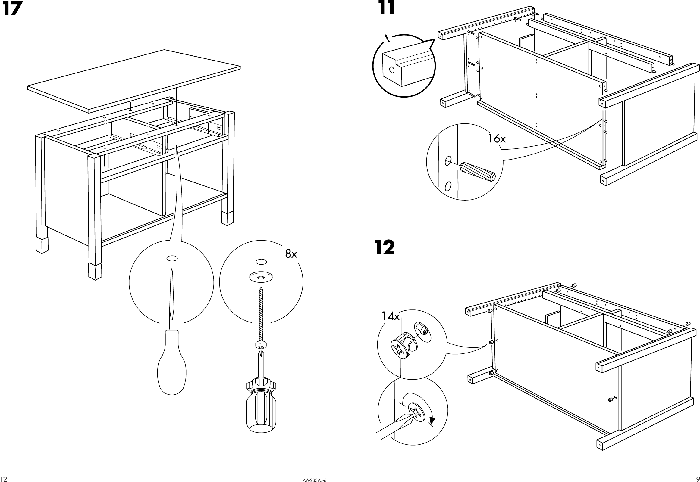 Page 9 of 10 - Ikea Ikea-Varde-Base-Cabinet-58X35-Assembly-Instruction