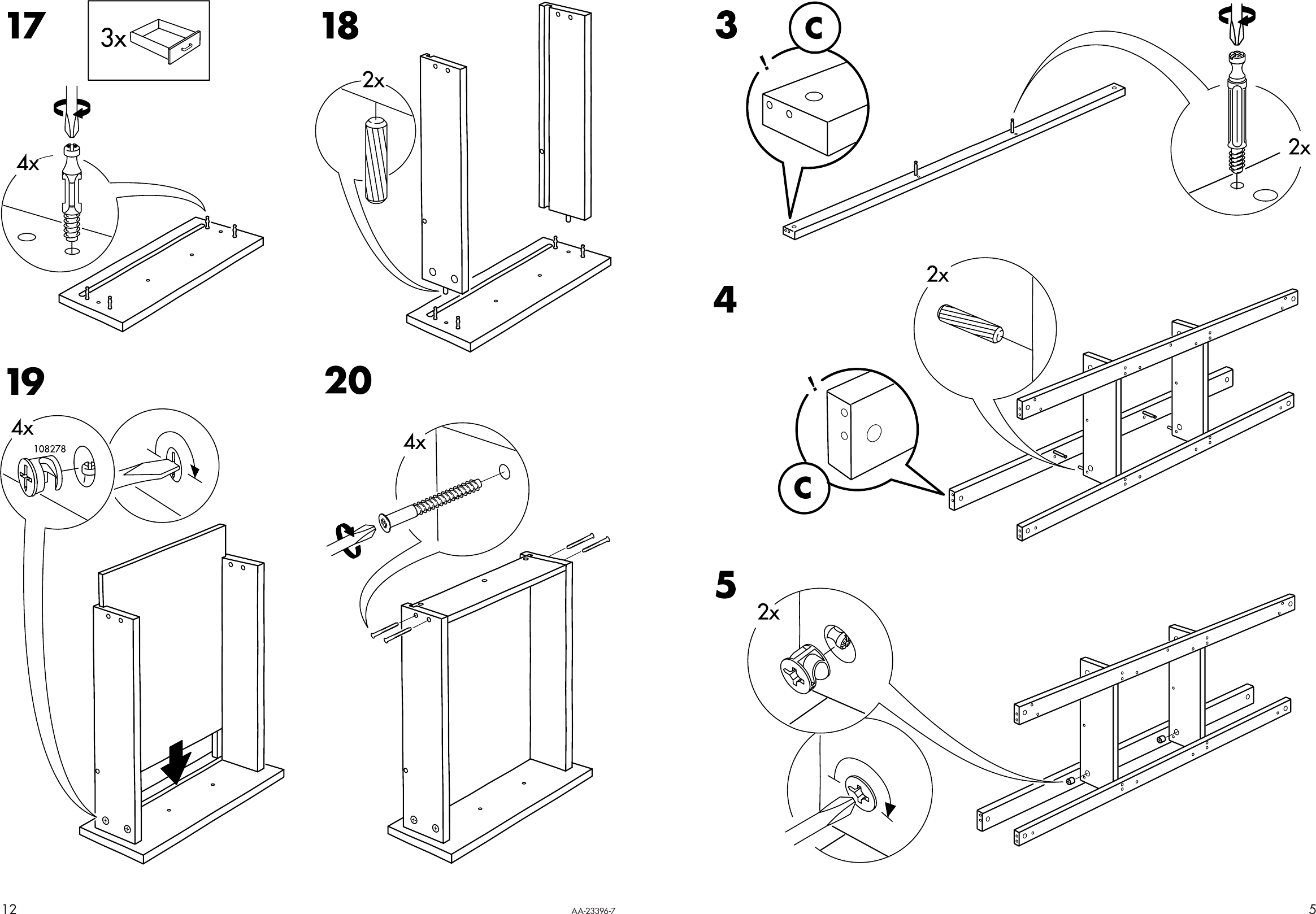 Page 5 of 8 - Ikea Ikea-Varde-Base-Cabinet-69X35-Assembly-Instruction-2  Ikea-varde-base-cabinet-69x35-assembly-instruction