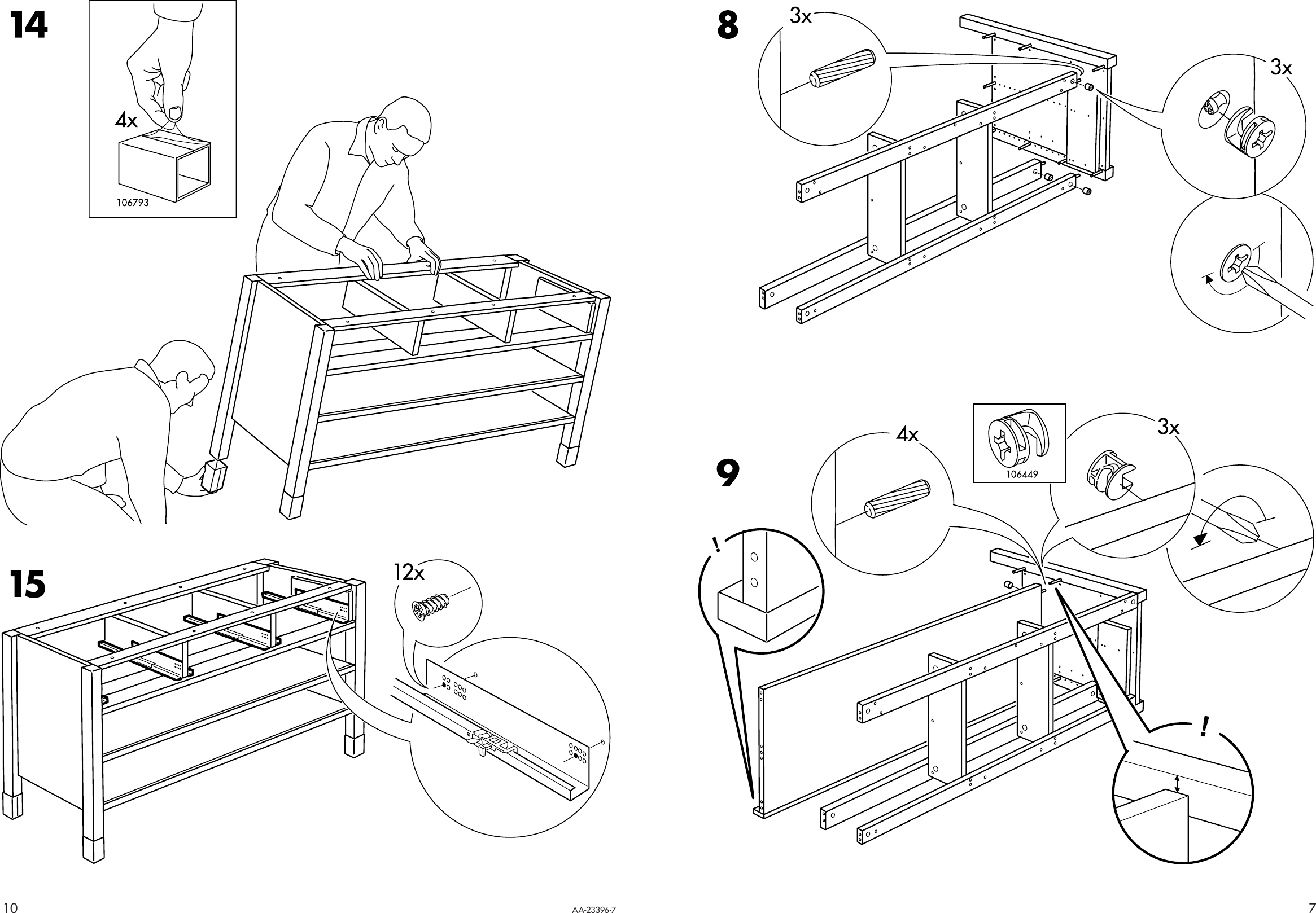 Page 7 of 8 - Ikea Ikea-Varde-Base-Cabinet-69X35-Assembly-Instruction-2  Ikea-varde-base-cabinet-69x35-assembly-instruction