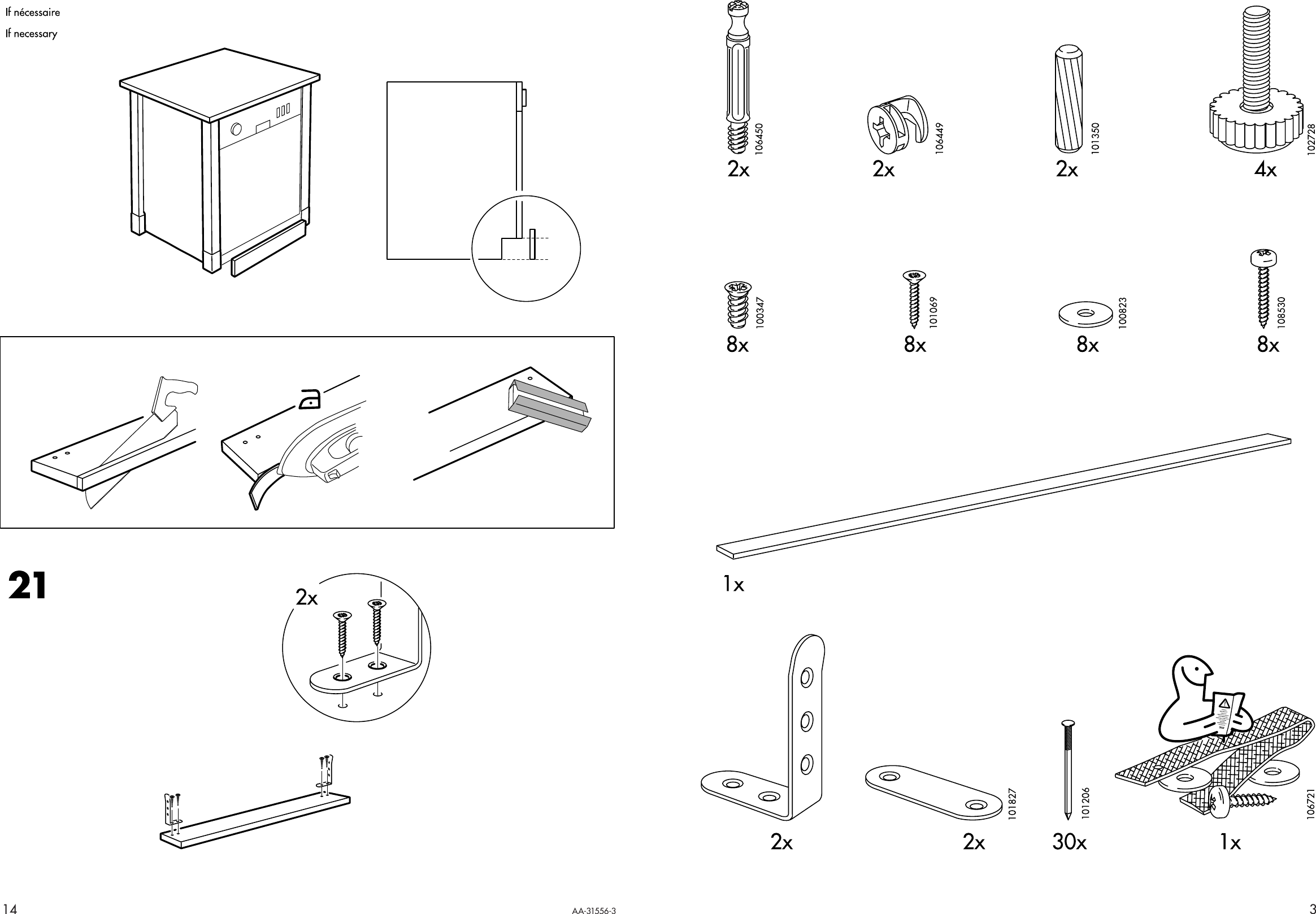 Page 3 of 8 - Ikea Ikea-Varde-Cabinet-For-Dishwasher-34X35-Assembly-Instruction