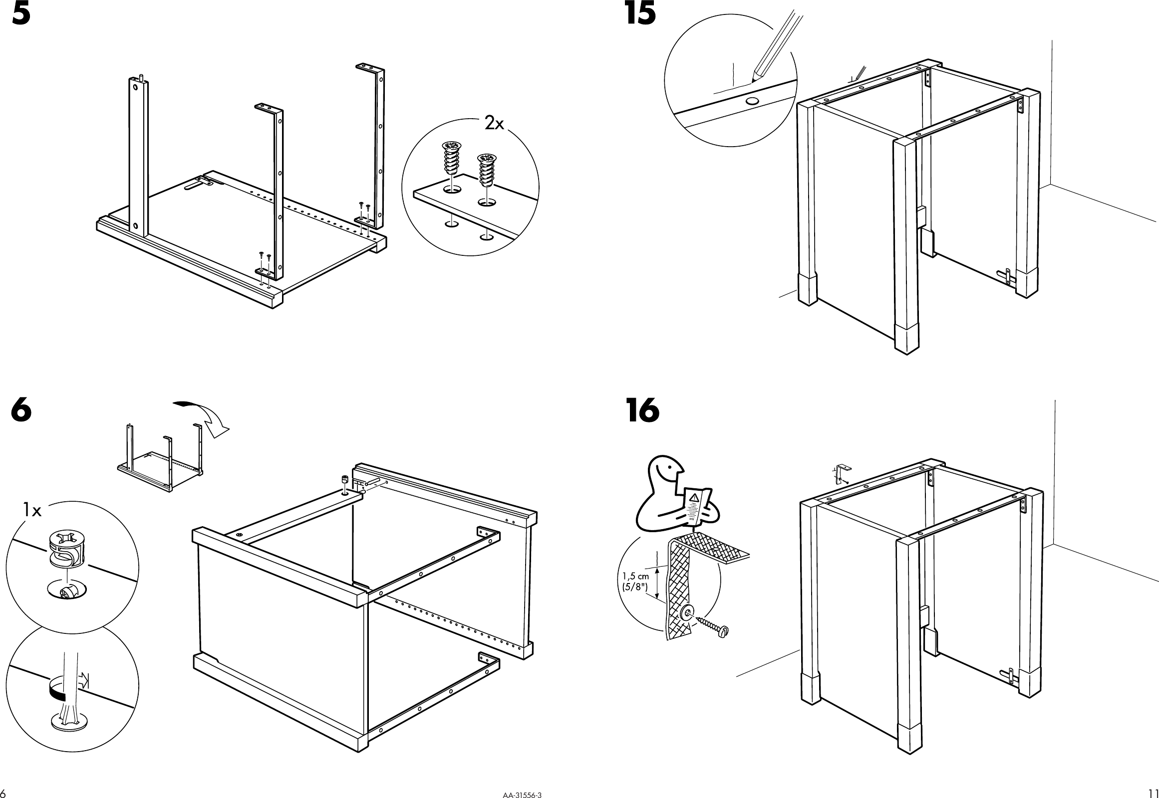 Page 6 of 8 - Ikea Ikea-Varde-Cabinet-For-Dishwasher-34X35-Assembly-Instruction