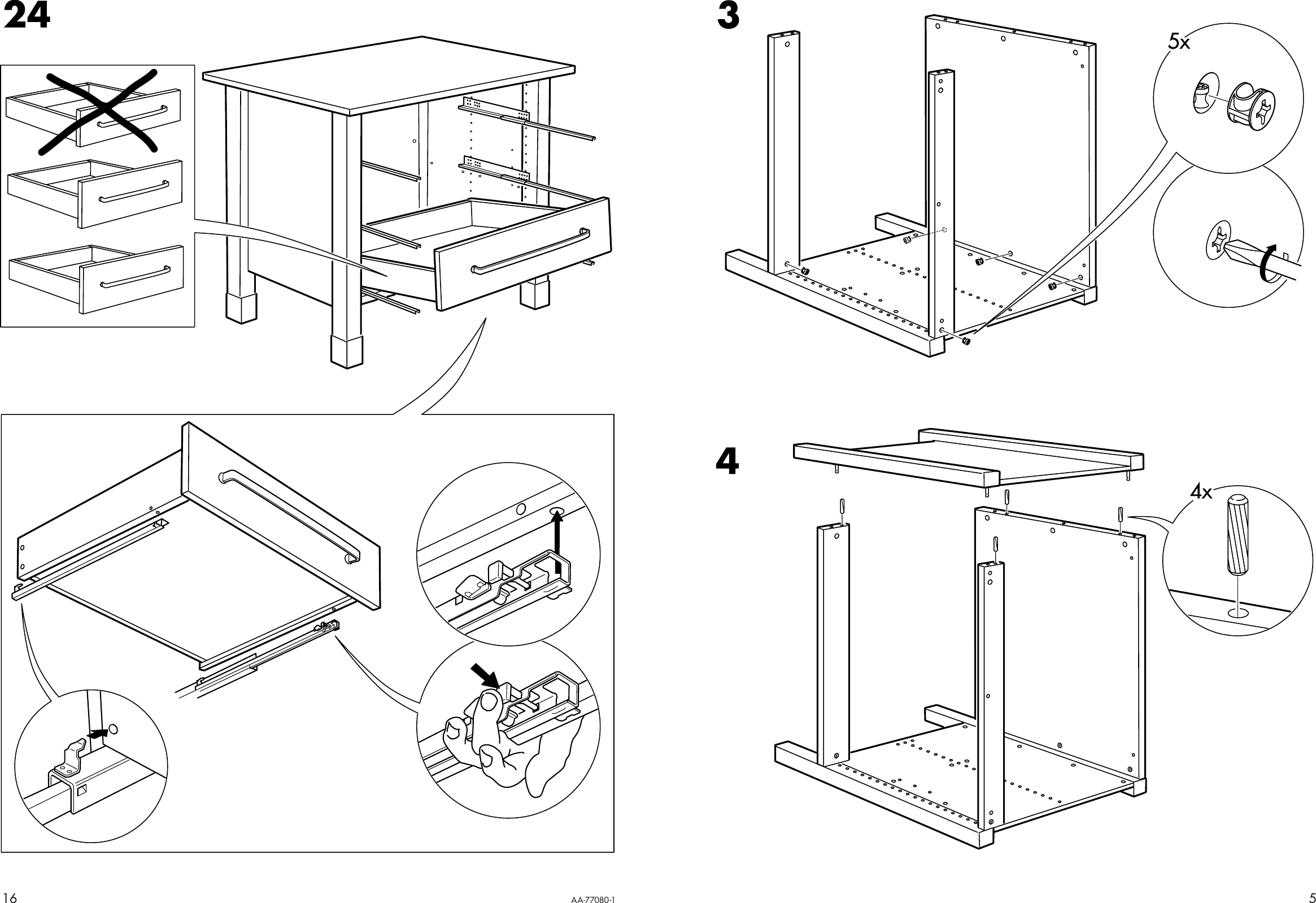 Page 5 of 10 - Ikea Ikea-Varde-Draw-Unit-42X35-Assembly-Instruction