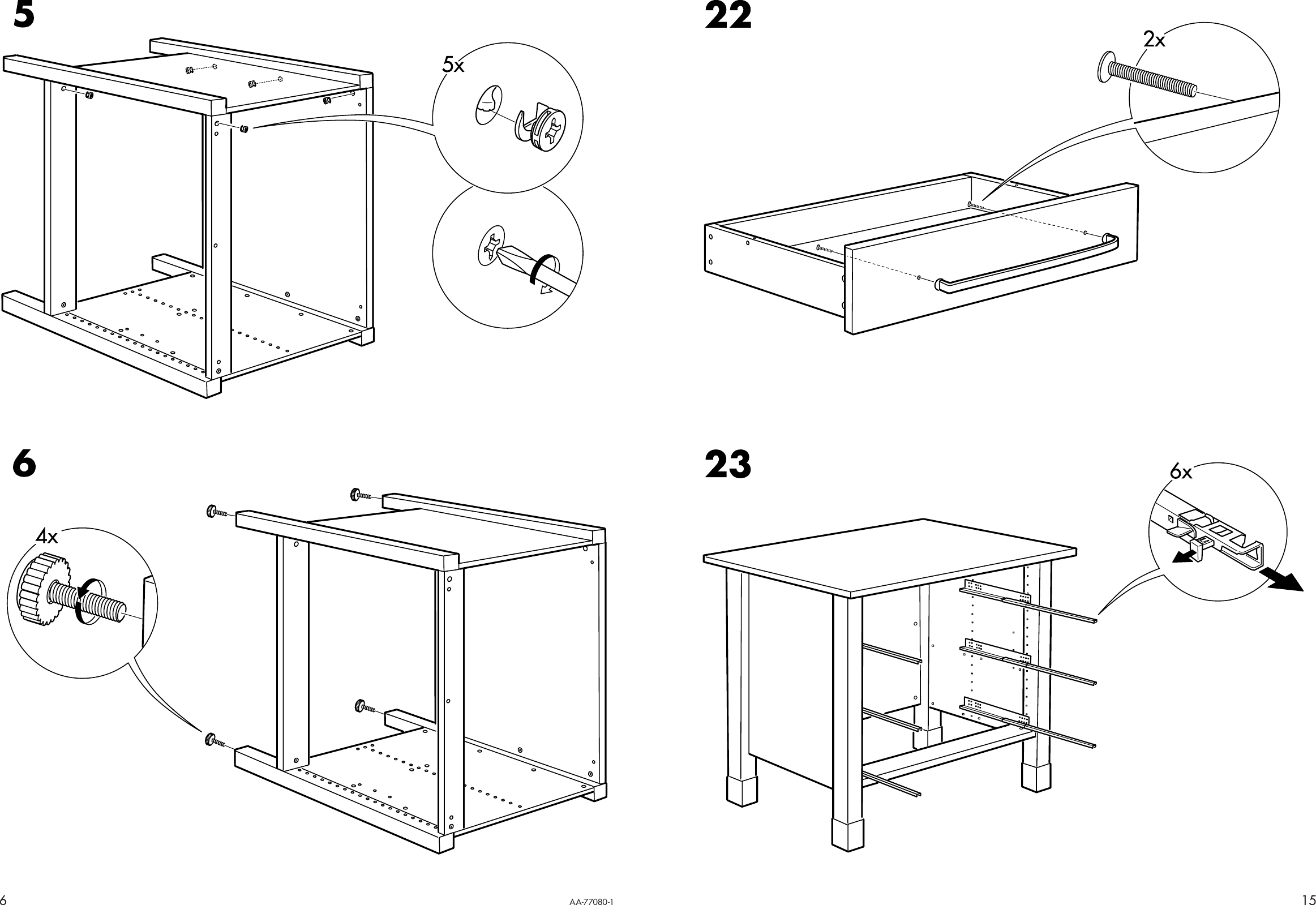 Page 6 of 10 - Ikea Ikea-Varde-Draw-Unit-42X35-Assembly-Instruction