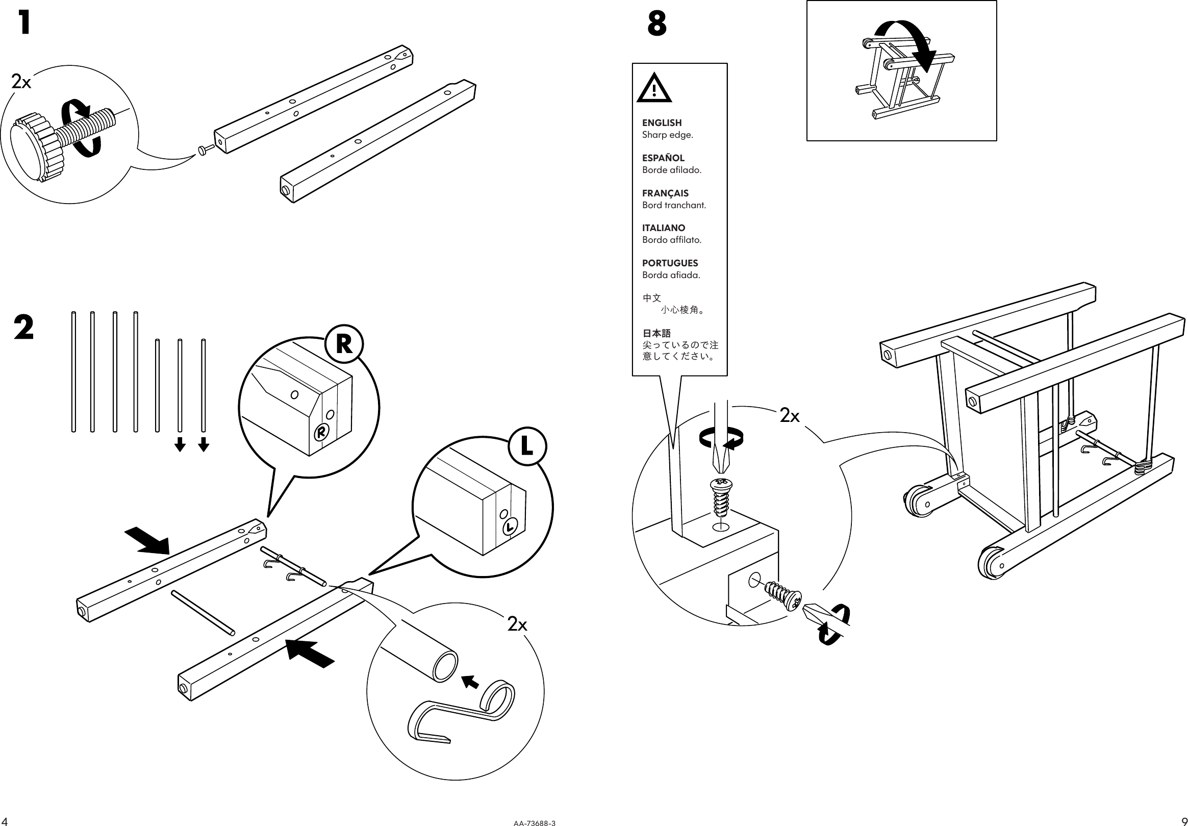 Page 4 of 6 - Ikea Ikea-Varde-Kitchen-Cart-26X20-Assembly-Instruction-2  Ikea-varde-kitchen-cart-26x20-assembly-instruction