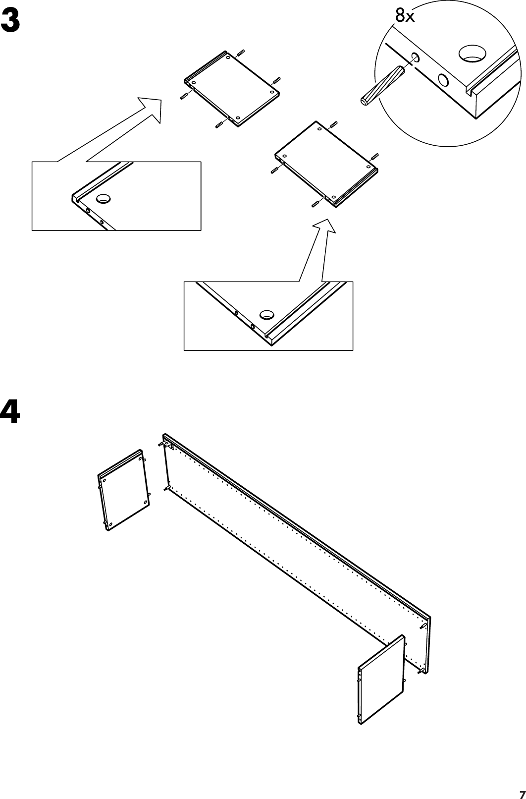 Ikea Vattern High Frame 12X14X71 Assembly Instruction