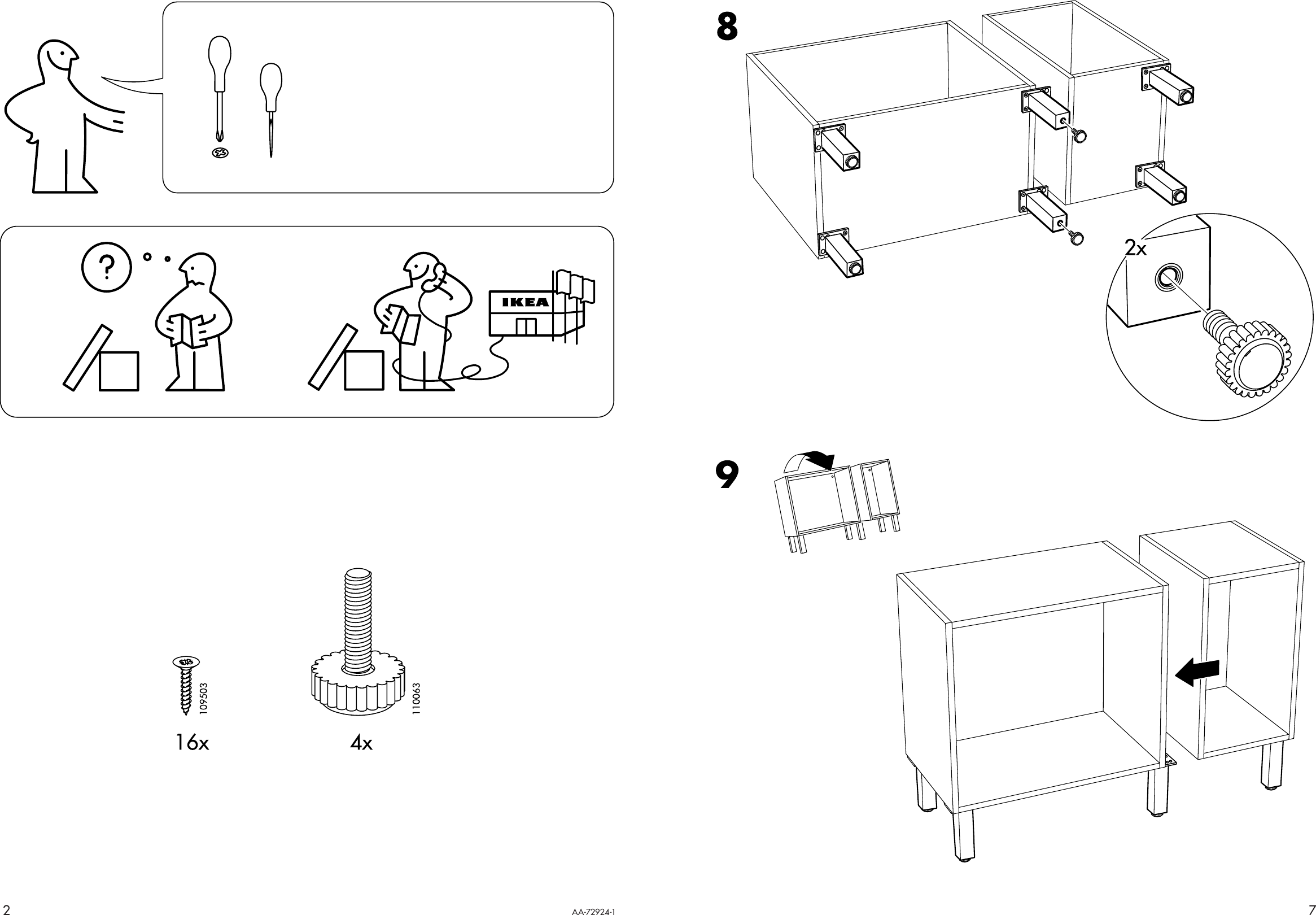 Page 2 of 4 - Ikea Ikea-Vattern-Leg-6-1-4-4Pk-Assembly-Instruction-6  Ikea-vattern-leg-6-1-4-4pk-assembly-instruction