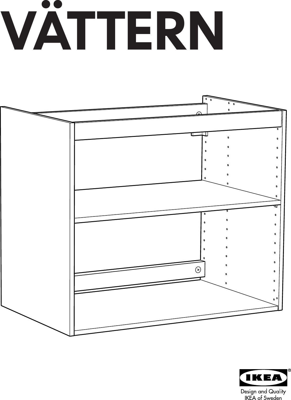 Page 1 of 12 - Ikea Ikea-Vattern-Sink-Cabinet-Frame-32X20X27-Assembly-Instruction