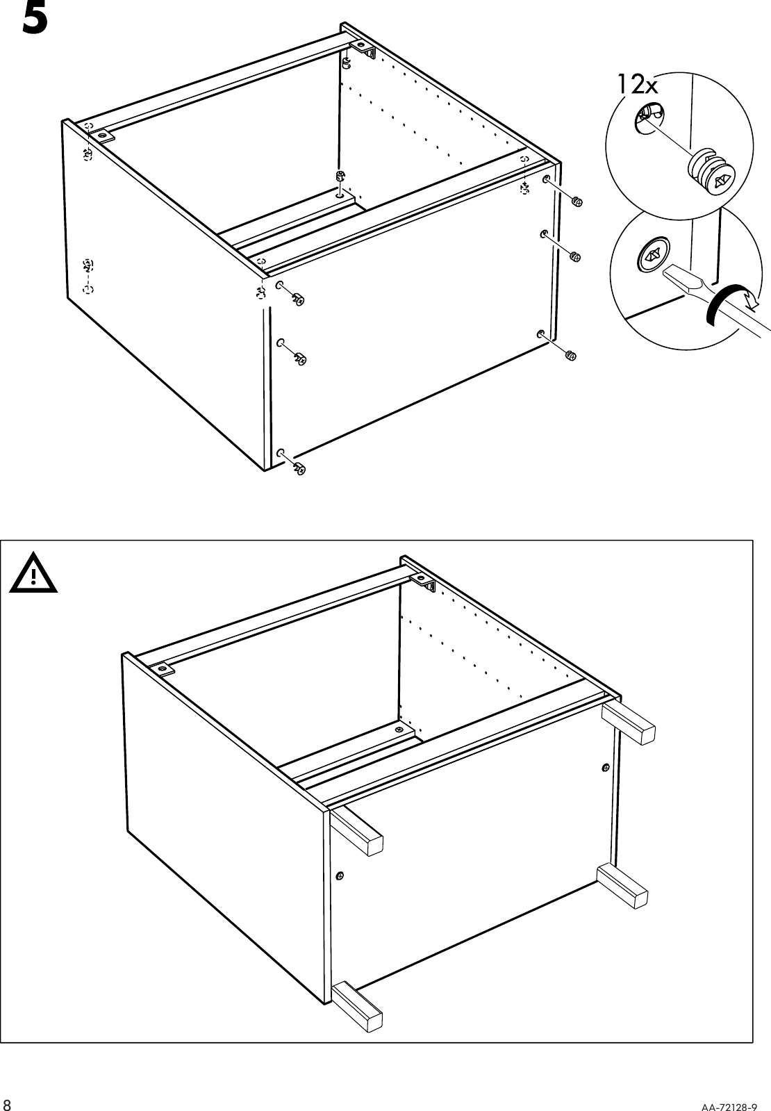 Page 8 of 12 - Ikea Ikea-Vattern-Sink-Cabinet-Frame-32X20X27-Assembly-Instruction