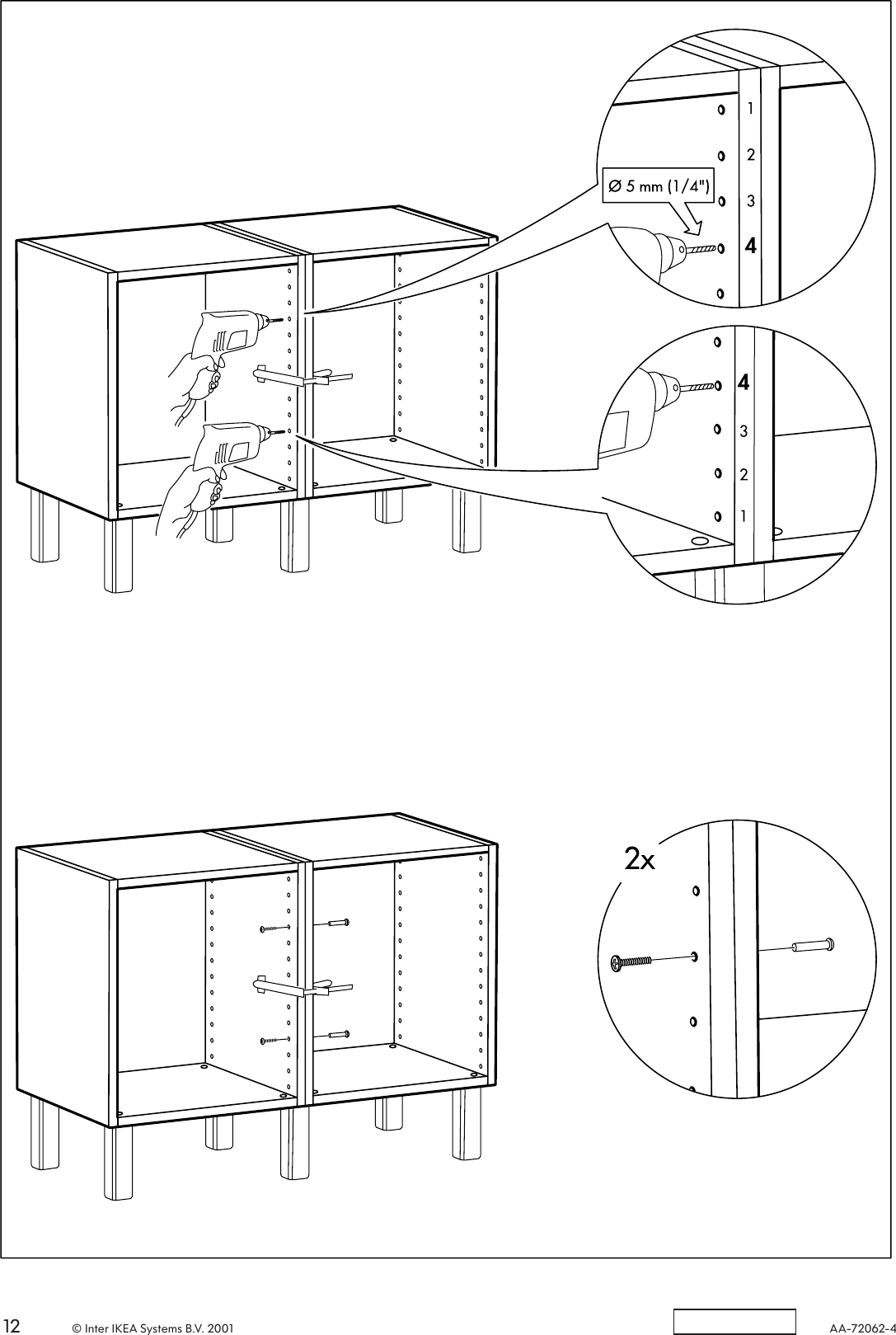 Page 12 of 12 - Ikea Ikea-Vattern-Wall-Cabinet-Frame-16X8X27-Assembly-Instruction