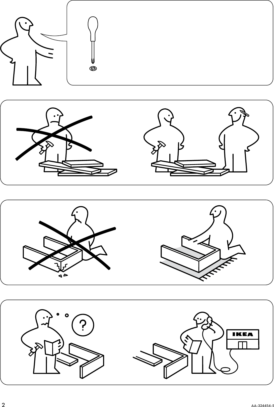 Page 2 of 8 - Ikea Ikea-Vejmon-Coffee-Table-Round-35-Assembly-Instruction