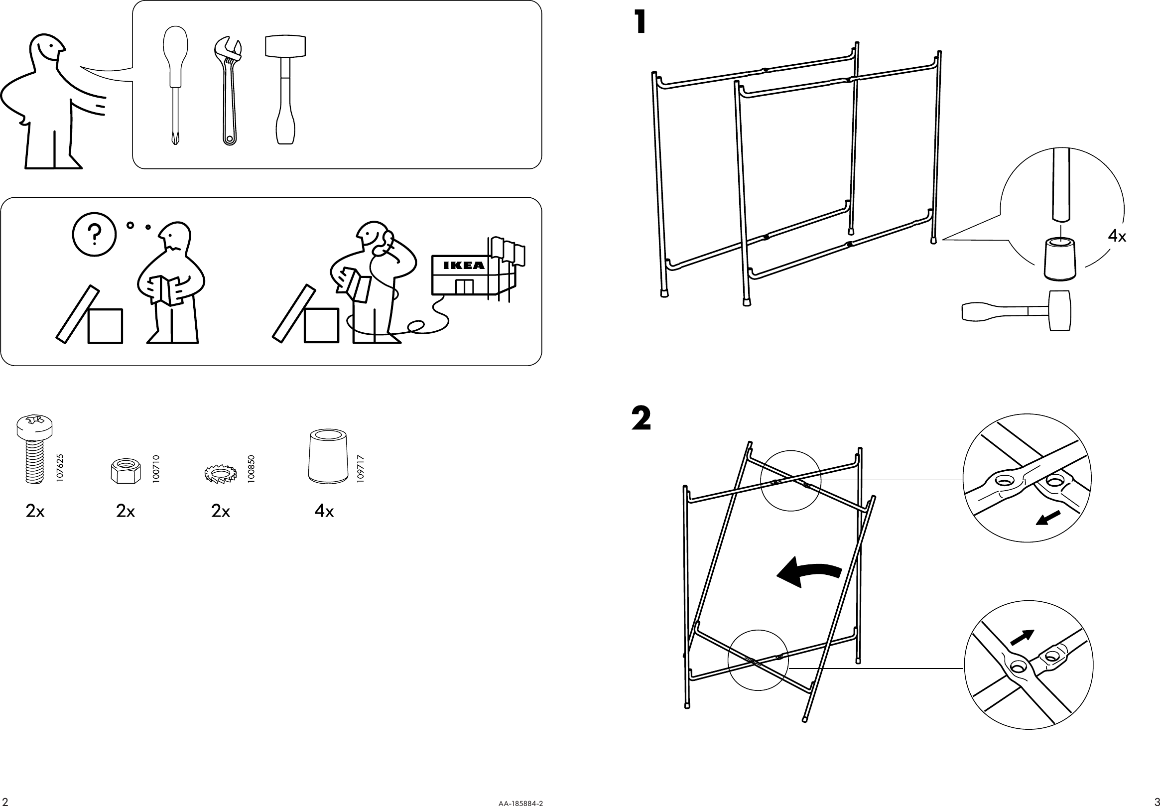Page 2 of 2 - Ikea Ikea-Venjan-Tray-Table-20-1-2-Assembly-Instruction