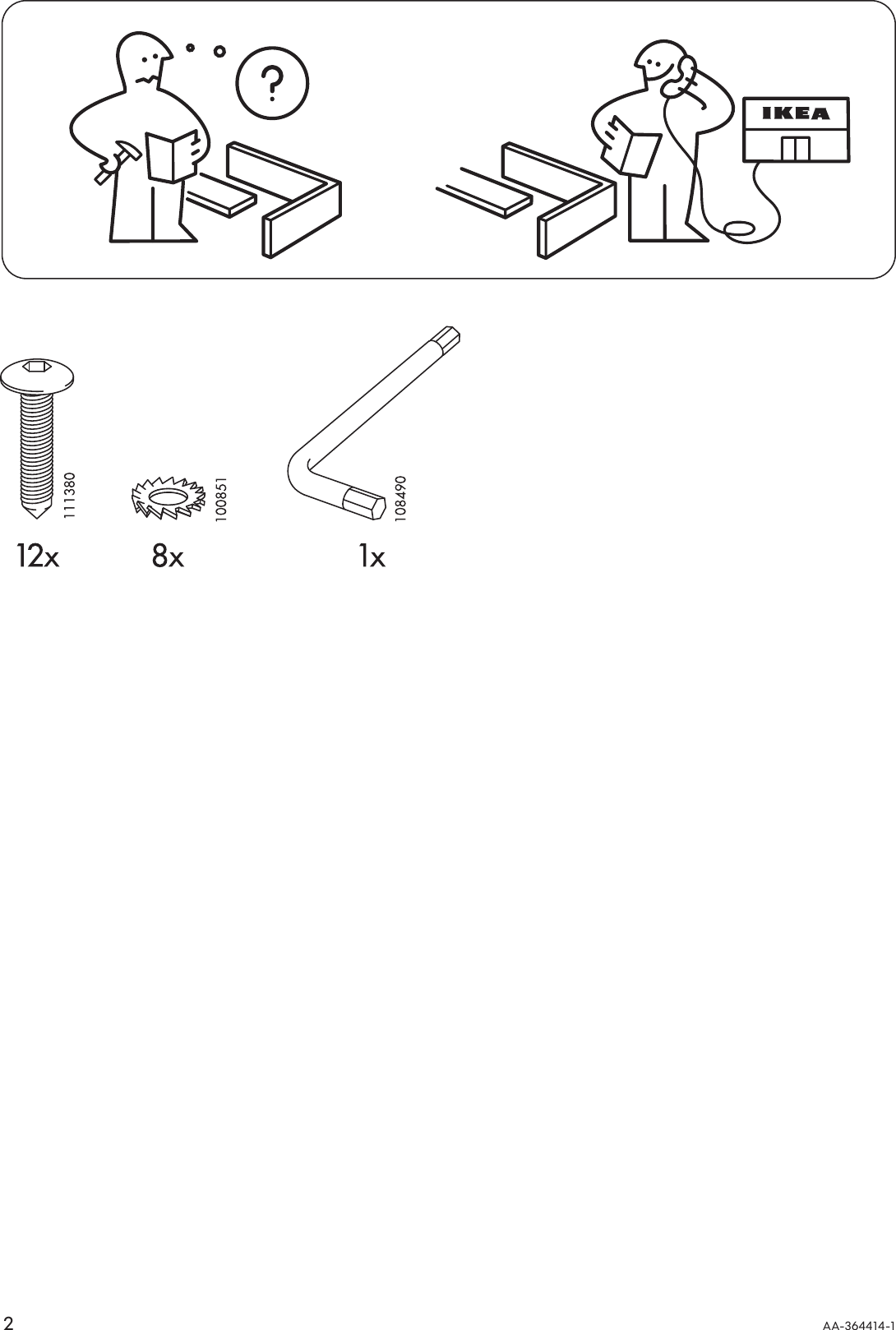 Page 2 of 8 - Ikea Ikea-Verner-Swivel-Chair-Assembly-Instruction