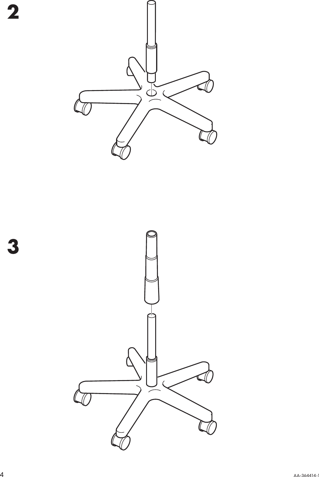 Page 4 of 8 - Ikea Ikea-Verner-Swivel-Chair-Assembly-Instruction